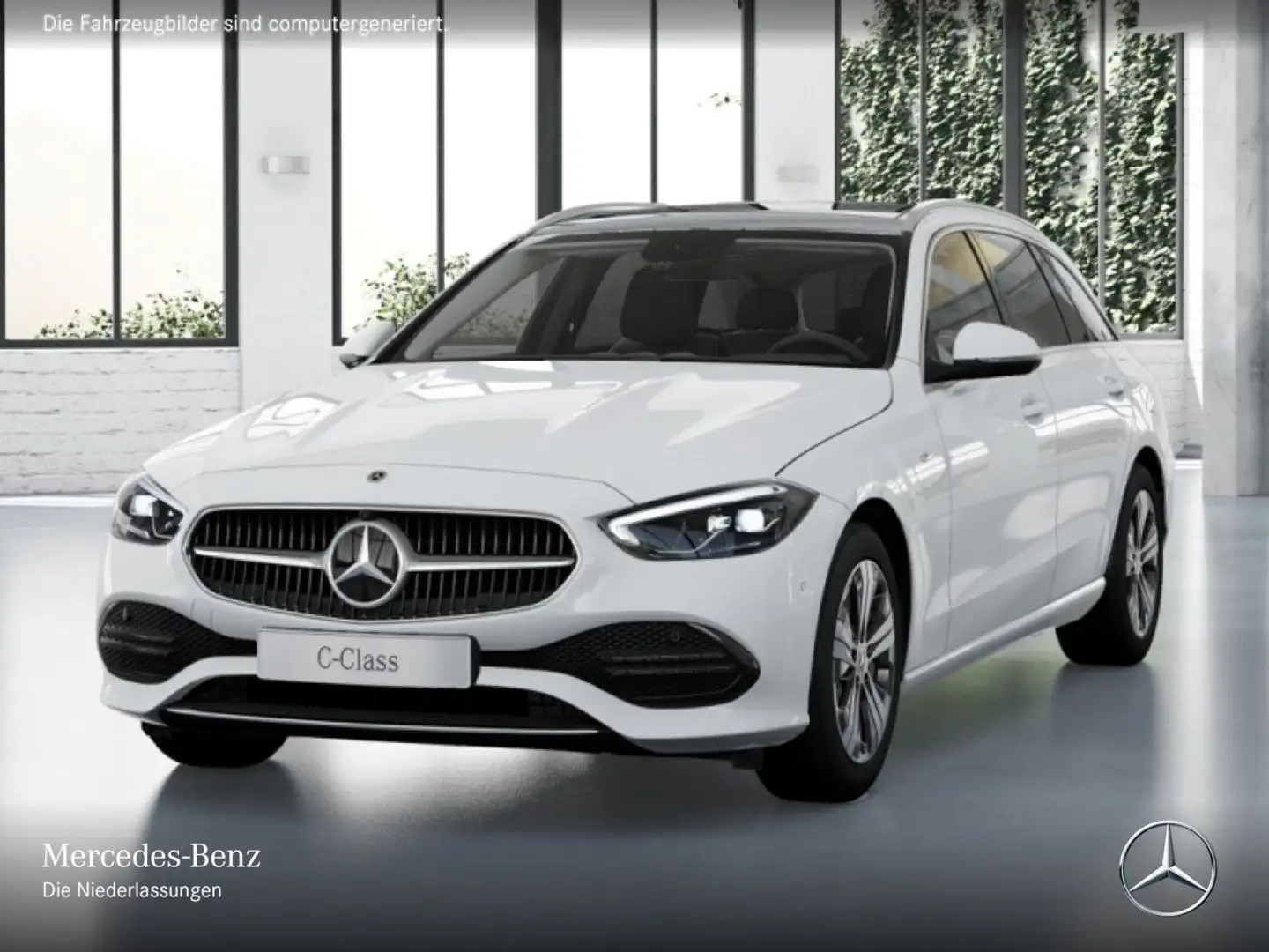 Mercedes-Benz C 300 e T AVANTG+PANO+360+AHK+LED+BURMESTER+TOTW Weiß - 2