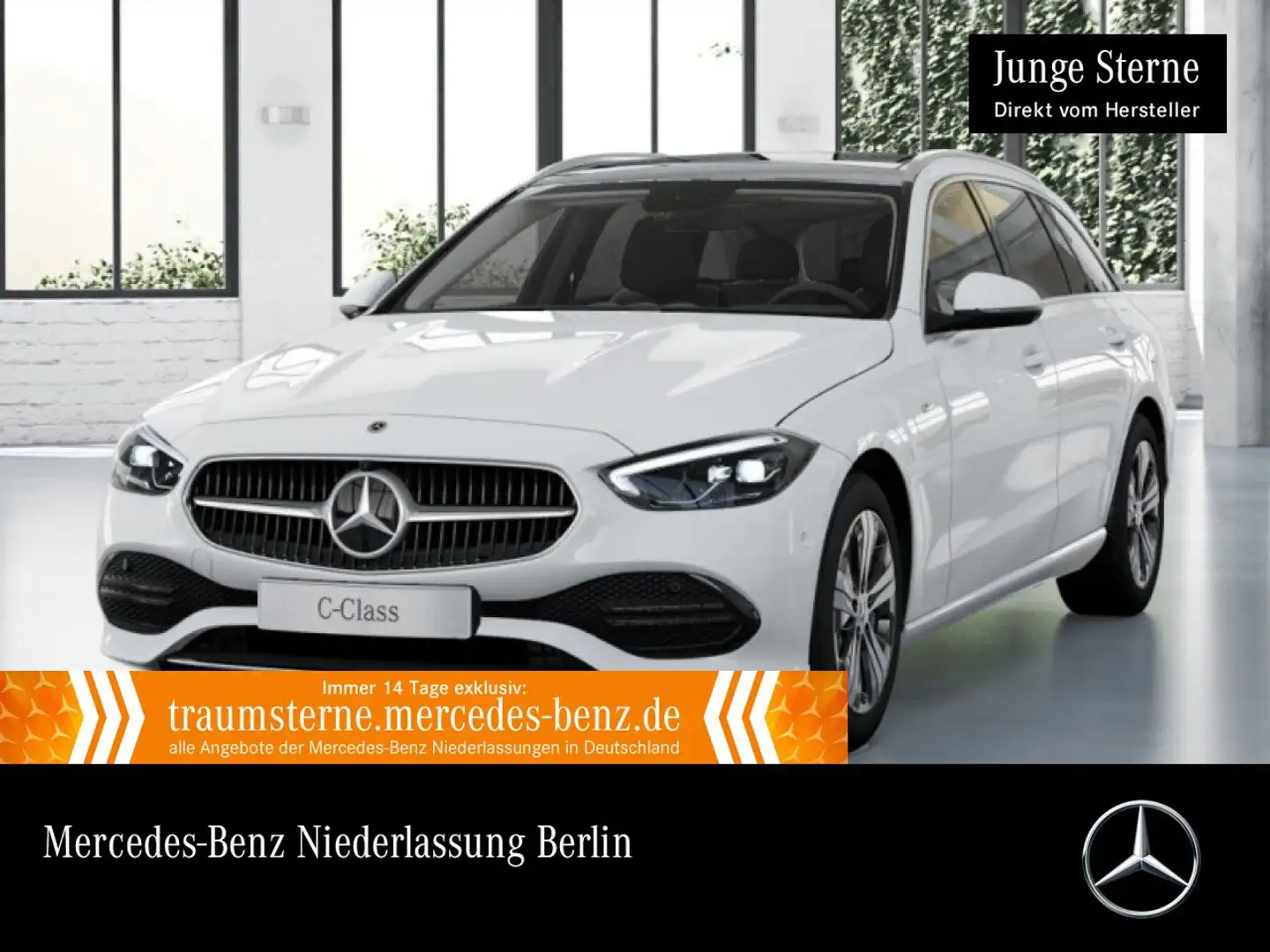 Mercedes-Benz C 300 e T AVANTG+PANO+360+AHK+LED+BURMESTER+TOTW Weiß - 1