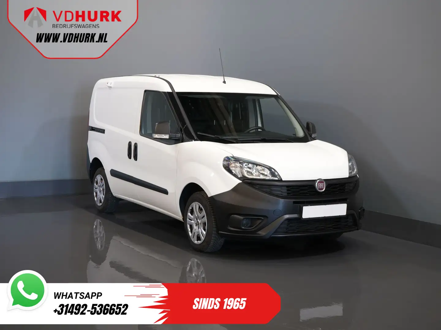Fiat Doblo Cargo 1.3 MJ BPM VRIJ! 7x Voorraad NL Auto/ Airco/ Wit - 1