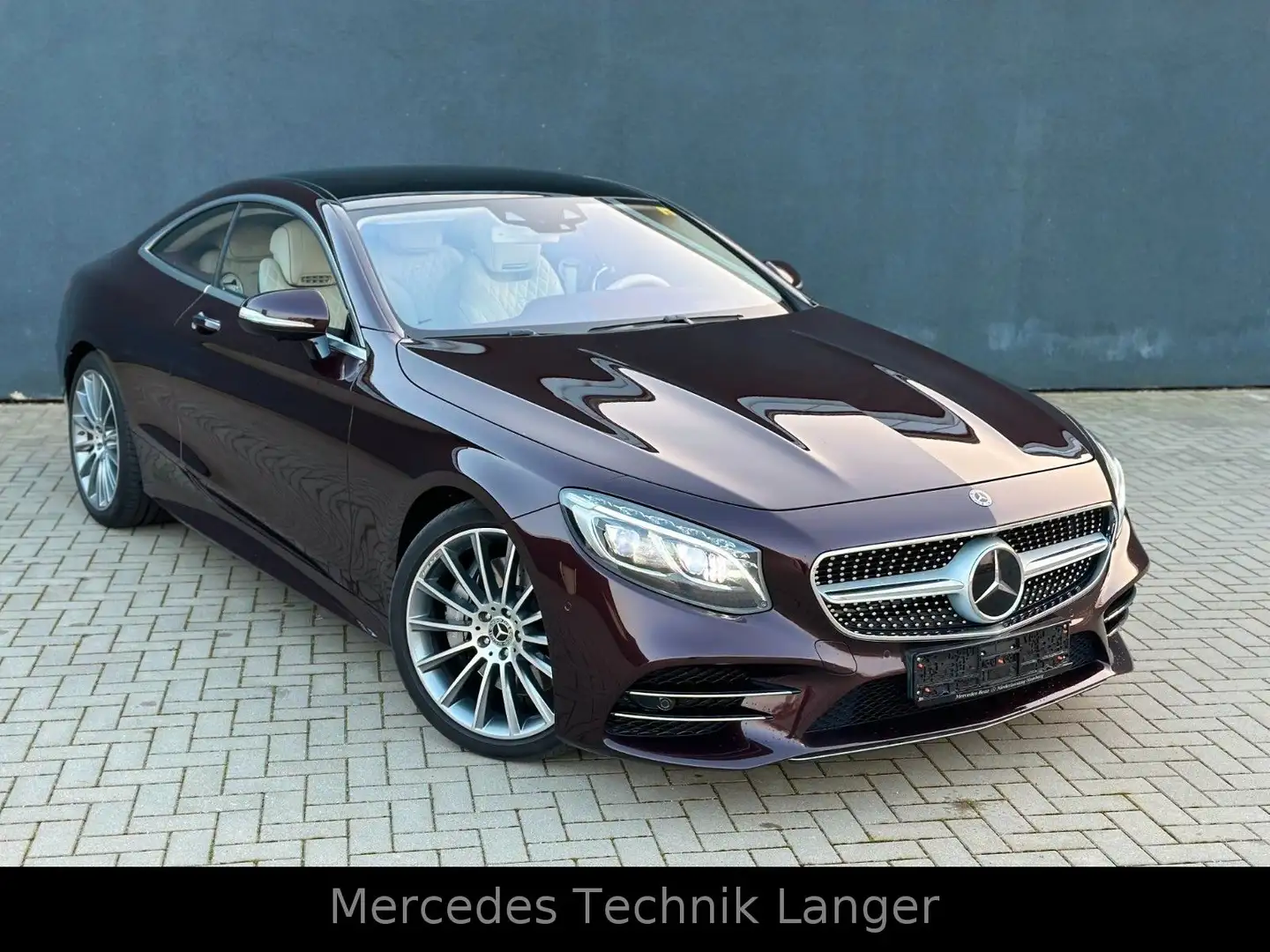 Mercedes-Benz S 450 S Coupe 450/4 MATIC /DESIGNO BURMESTER 3D Czerwony - 1