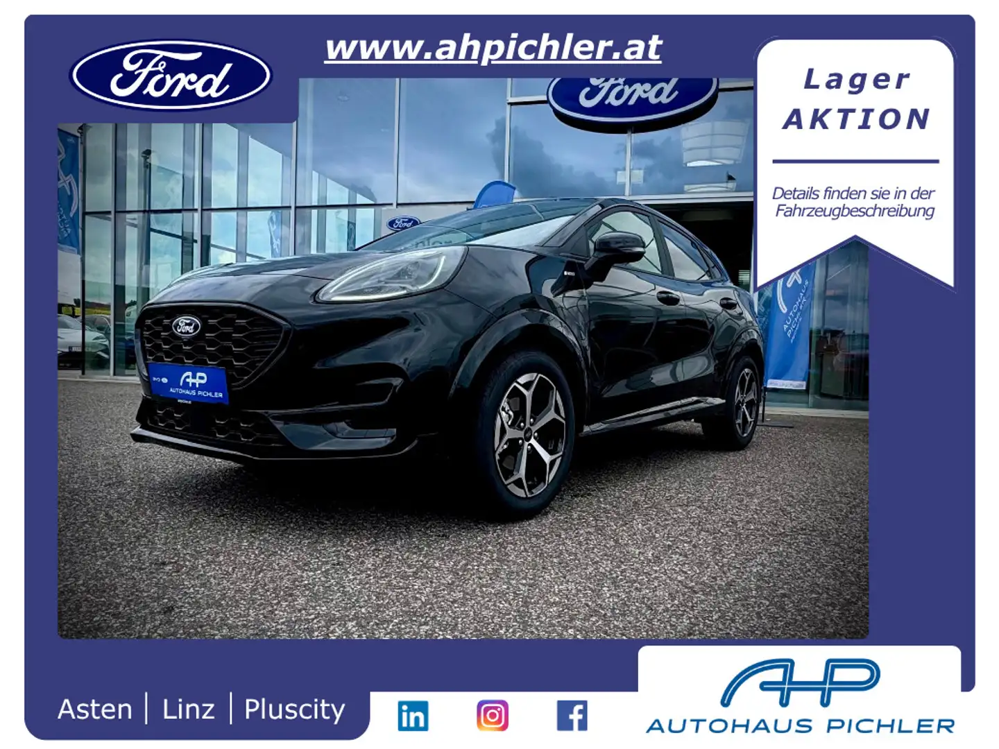 Ford Puma ST-Line Black Edition 1,0 EcoB. 125PS - INKL. W... Schwarz - 1