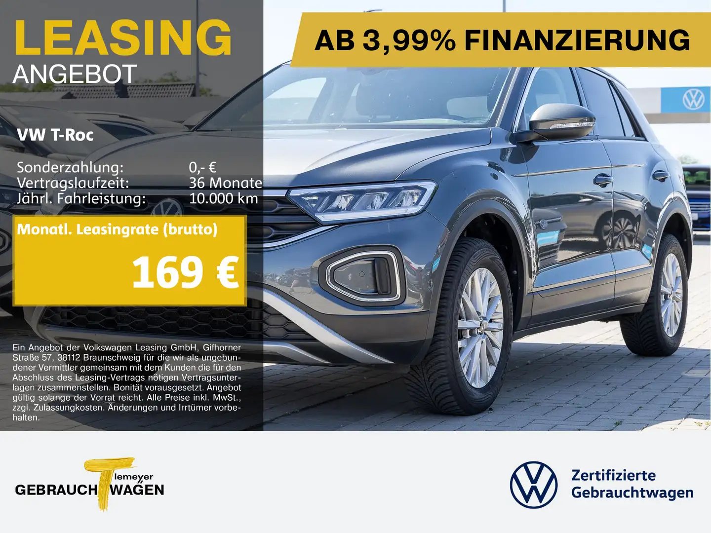 Volkswagen T-Roc 1.0 TSI LIFE NAVI LED SITZHZG PDC Grigio - 1