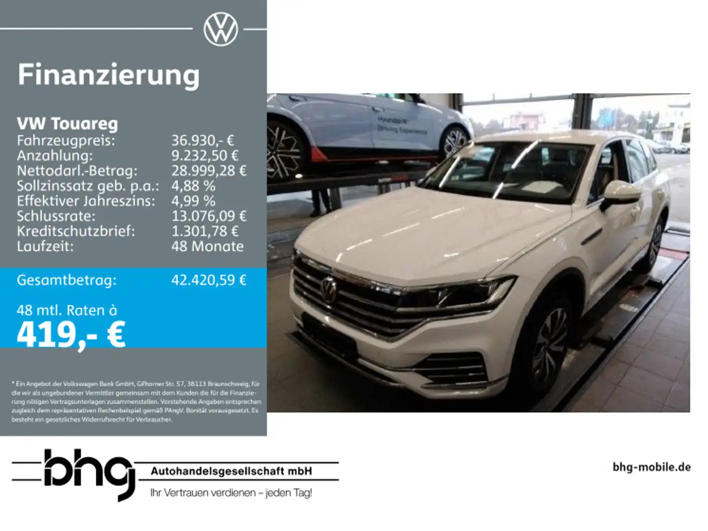 Volkswagen Touareg 3.0 V6 TDI 4Motion DPF Automatik Weiß - 1