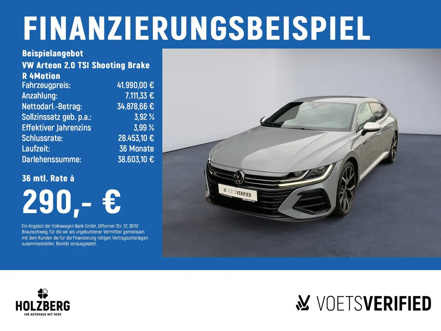 Volkswagen Arteon 2.0 TSI Shooting Brake R 4Motion NAVI+AHK+ACC+RFK Grau - 2