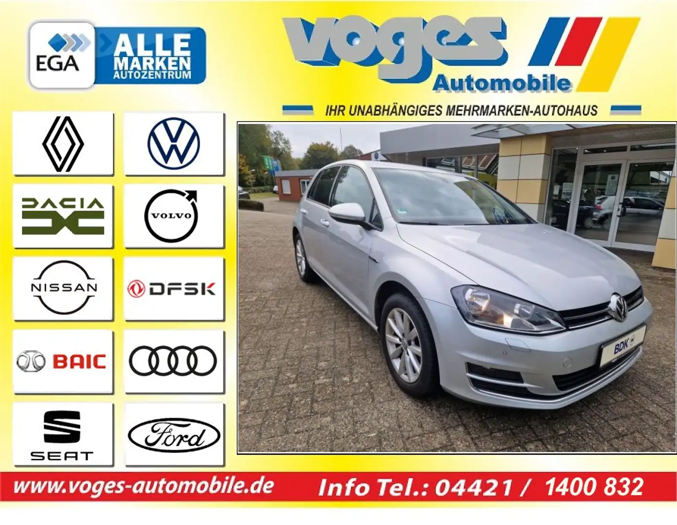 Volkswagen Golf 1.2 TSI BMT Lounge Argent - 1