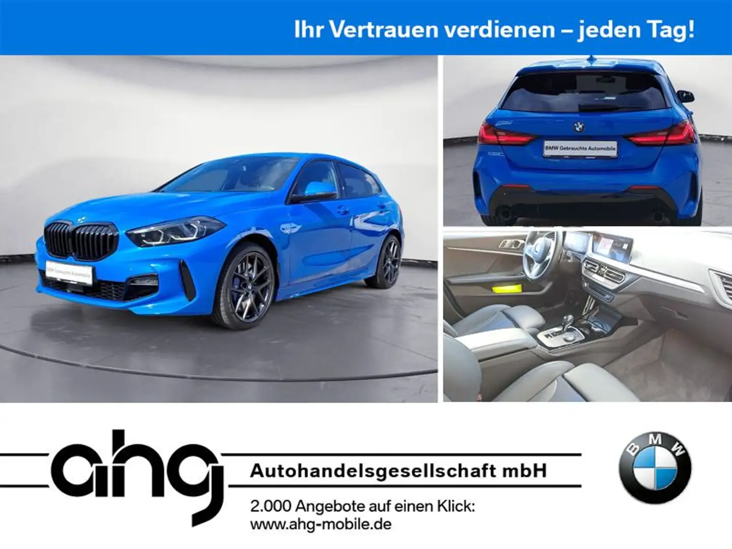 BMW 120 d xDrive M Sport Sport Aut. Klimaaut. AHK Blauw - 1