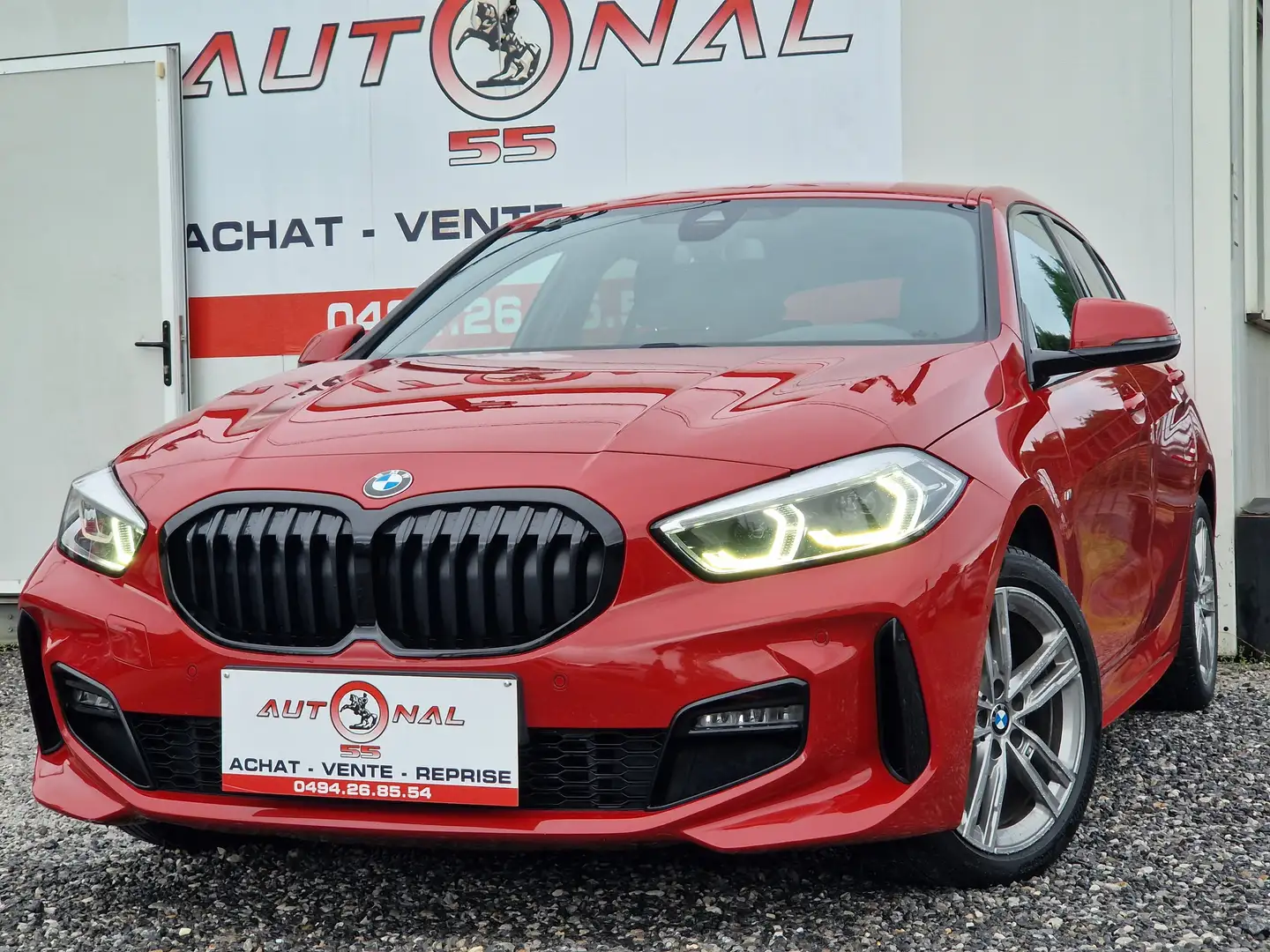 BMW 116 d PACK M SPORT*1 MAIN*CARNET*XENON*GPS*CARPLAY Rouge - 1