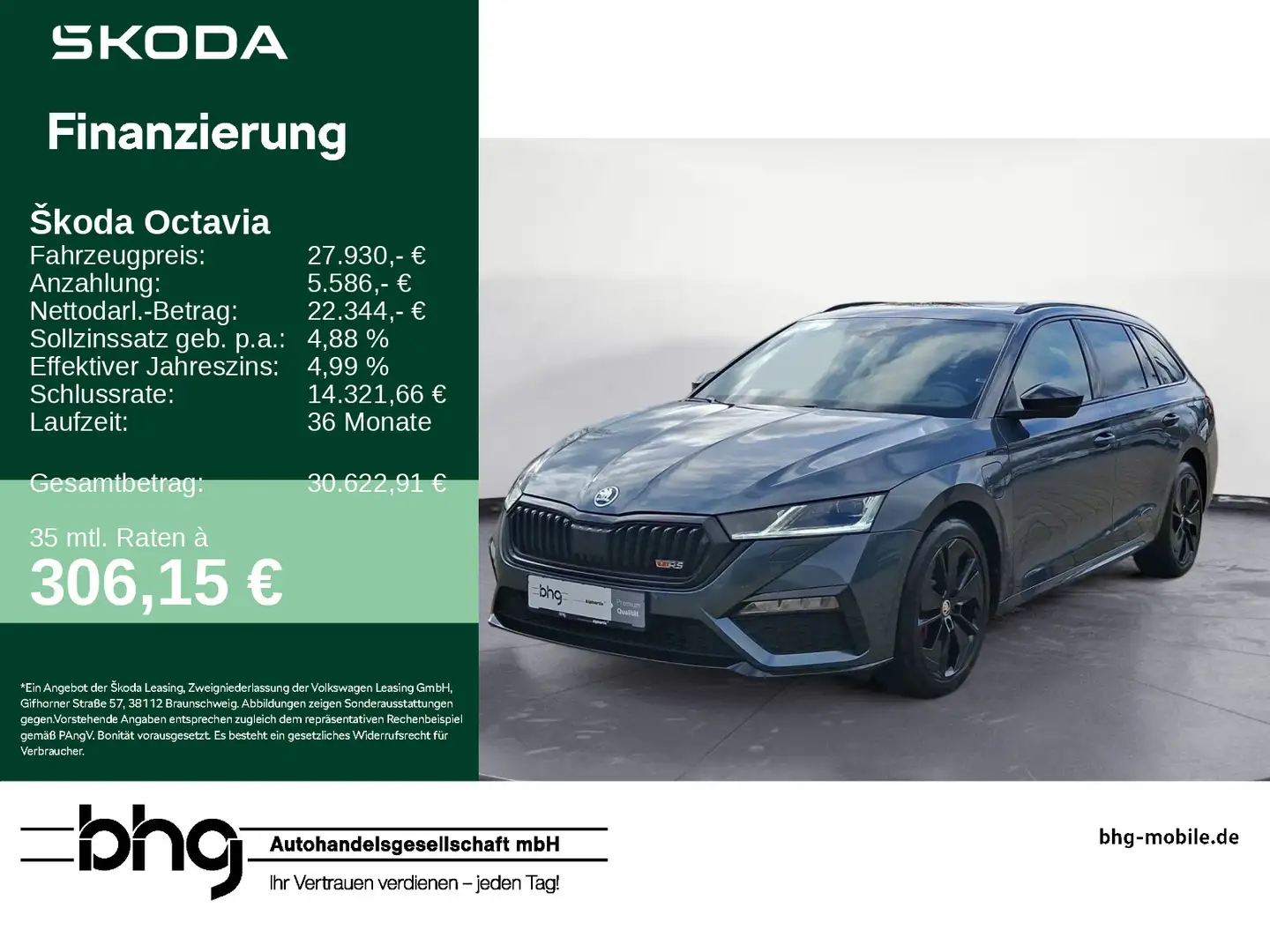 Skoda Octavia Combi 1.4 TSI iV DSG RS Grau - 1