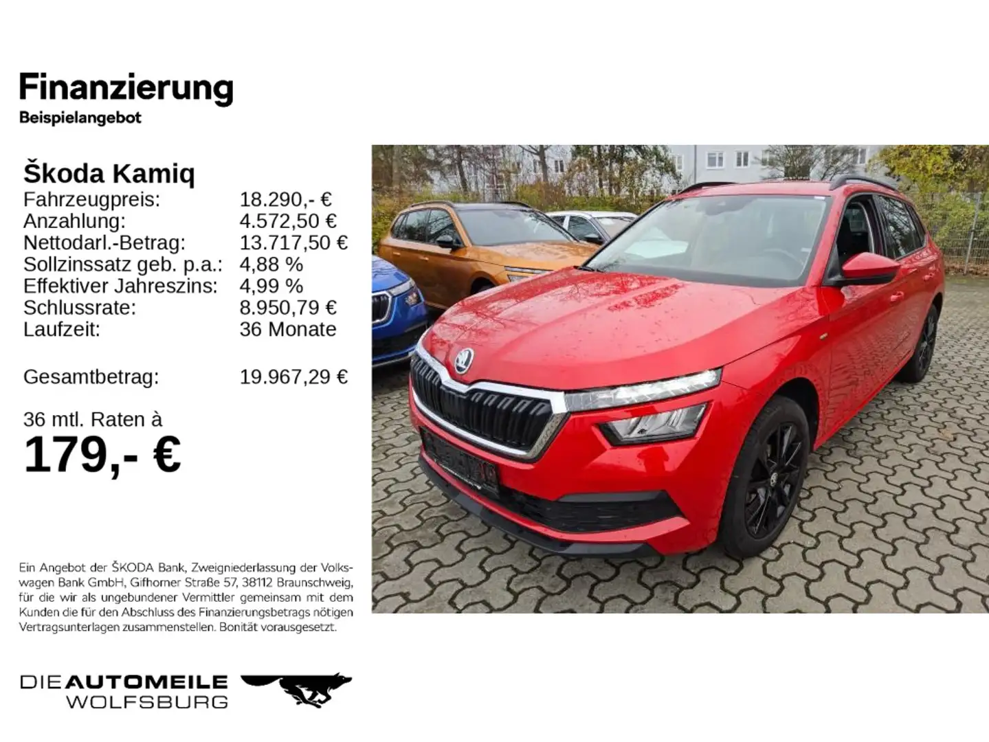 Skoda Kamiq 1,0 TSI DSG Clever Tempo/Einparkhi/Multile Rot - 2