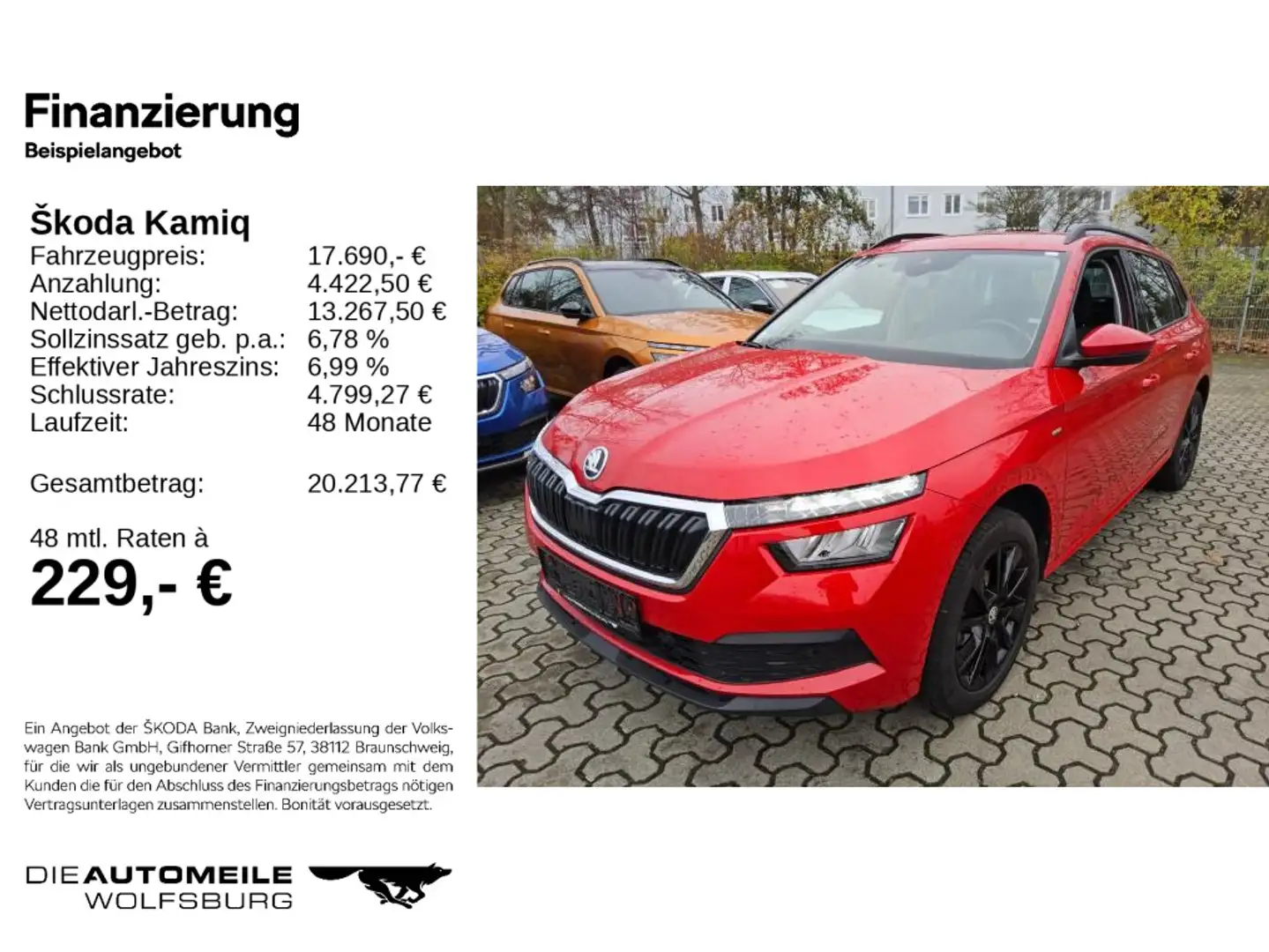 Skoda Kamiq 1,0 TSI DSG Clever Tempo/Einparkhi/Multile Rot - 2