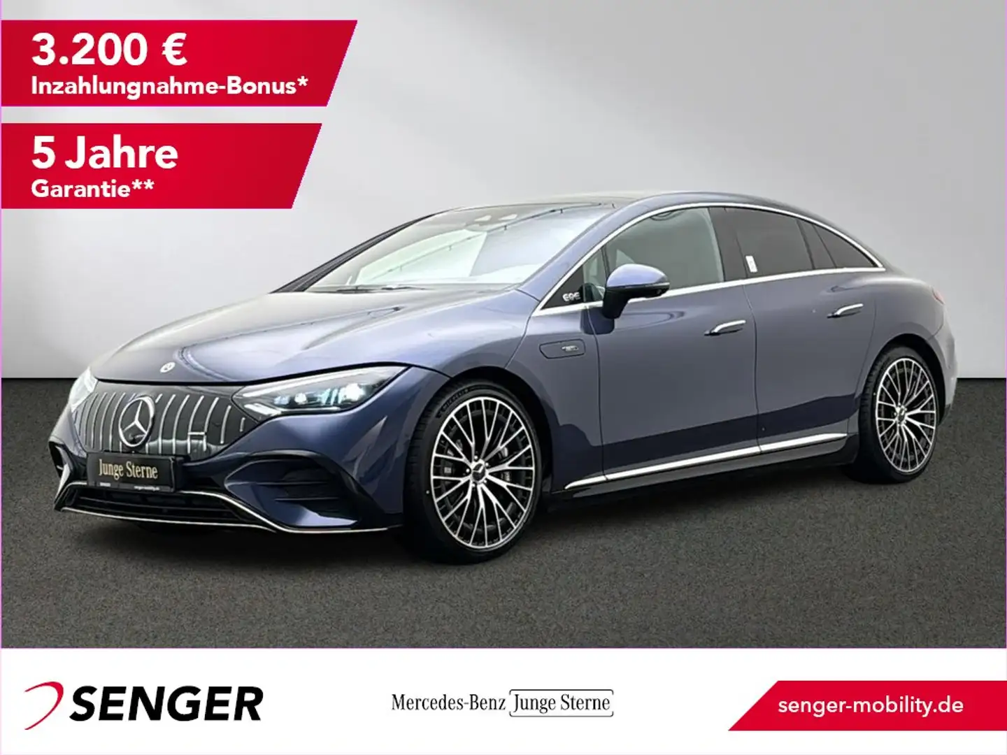 Mercedes-Benz EQE 43 AMG 4M Distronic Panorama Digital-Light Blau - 1