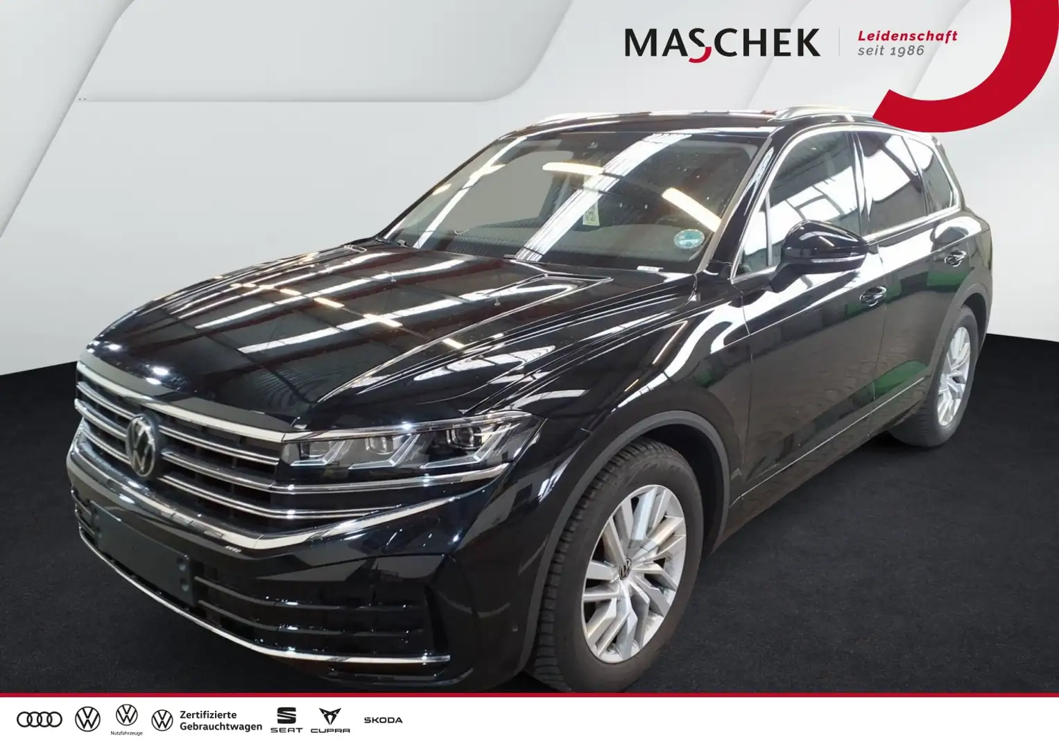 Volkswagen Touareg Elegance 3.0 TDI Navi AHK Luftfwk Kamerea Sitzh. A Schwarz - 1