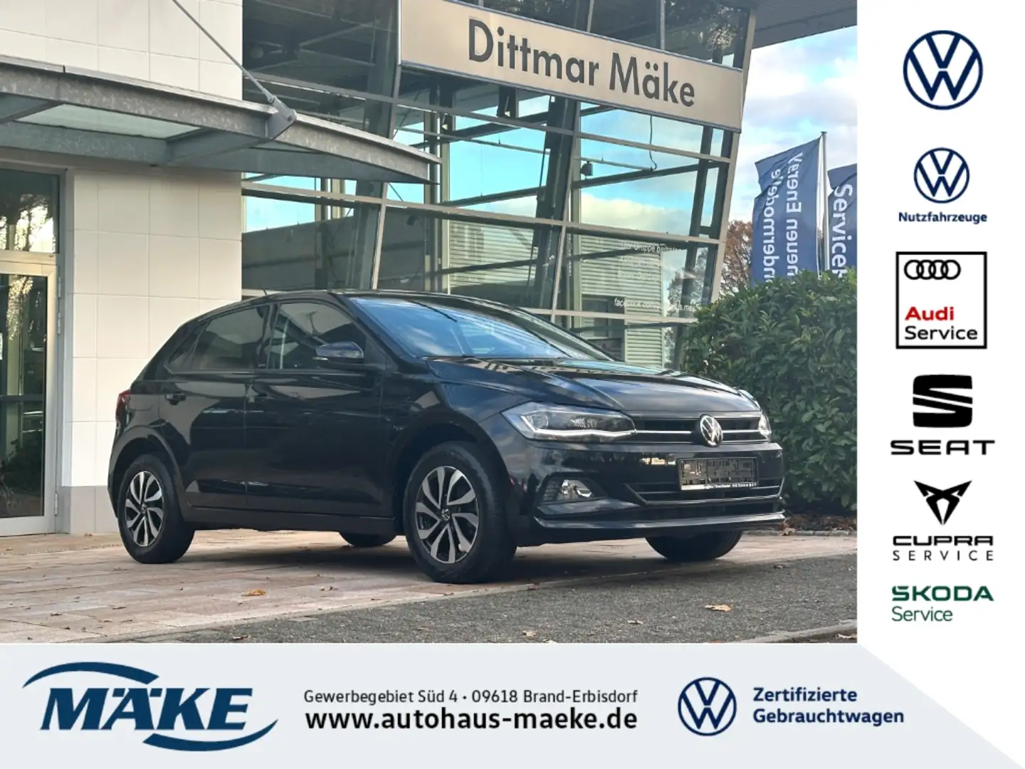 Volkswagen Polo Active 1.0 TSI NAVI DAB GRA SHZ LED BT APP Schwarz - 1