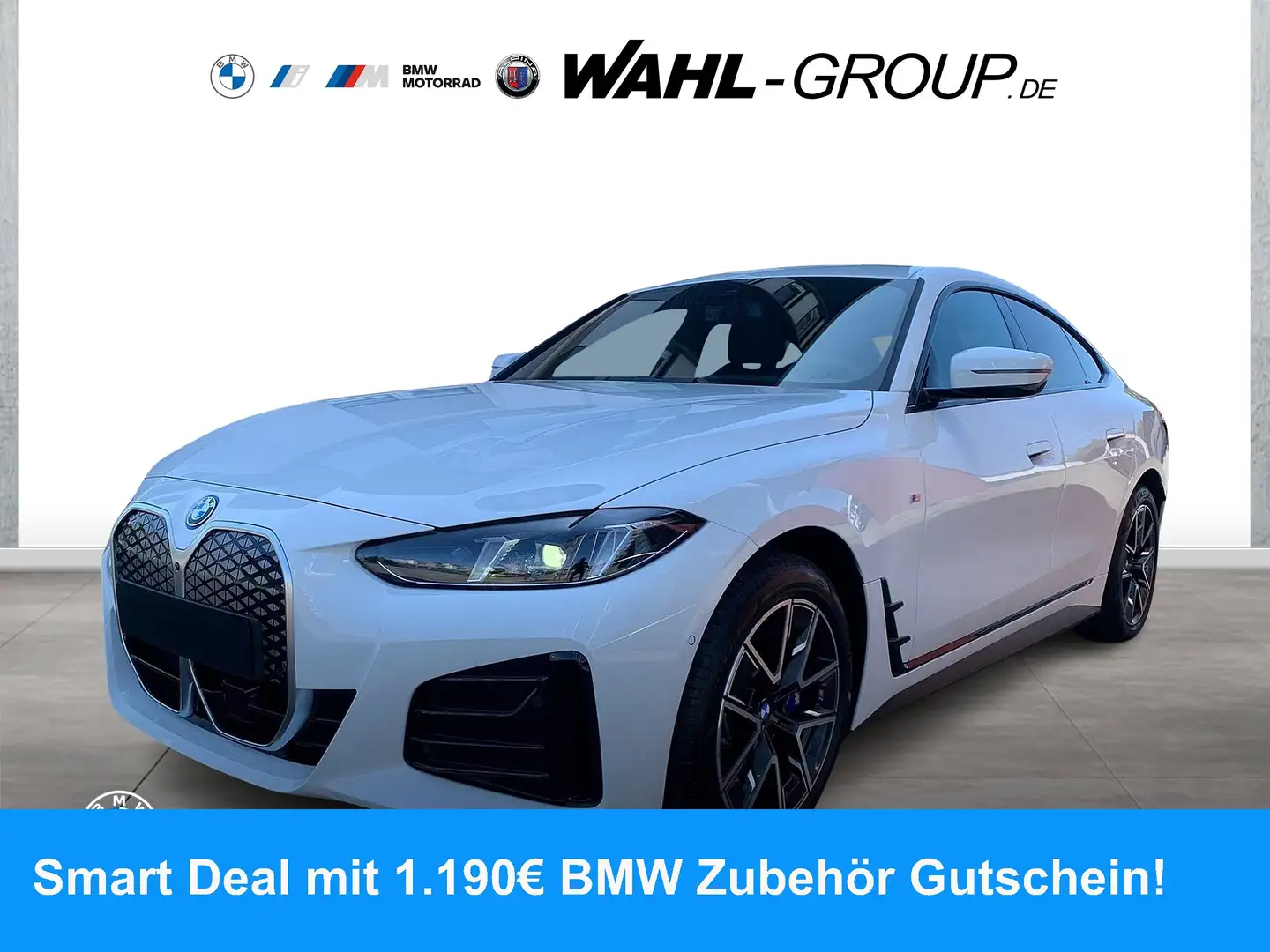 BMW i4 eDrive40 Gran Coupé M Sport HiFi AHK HeadUp  LED Weiß - 1