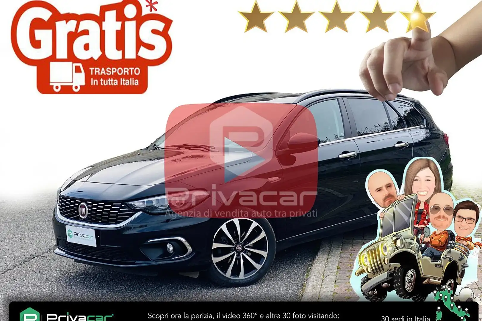 Fiat Tipo Tipo 1.6 Mjt S&S SW Lounge + VIDEO Negro - 1