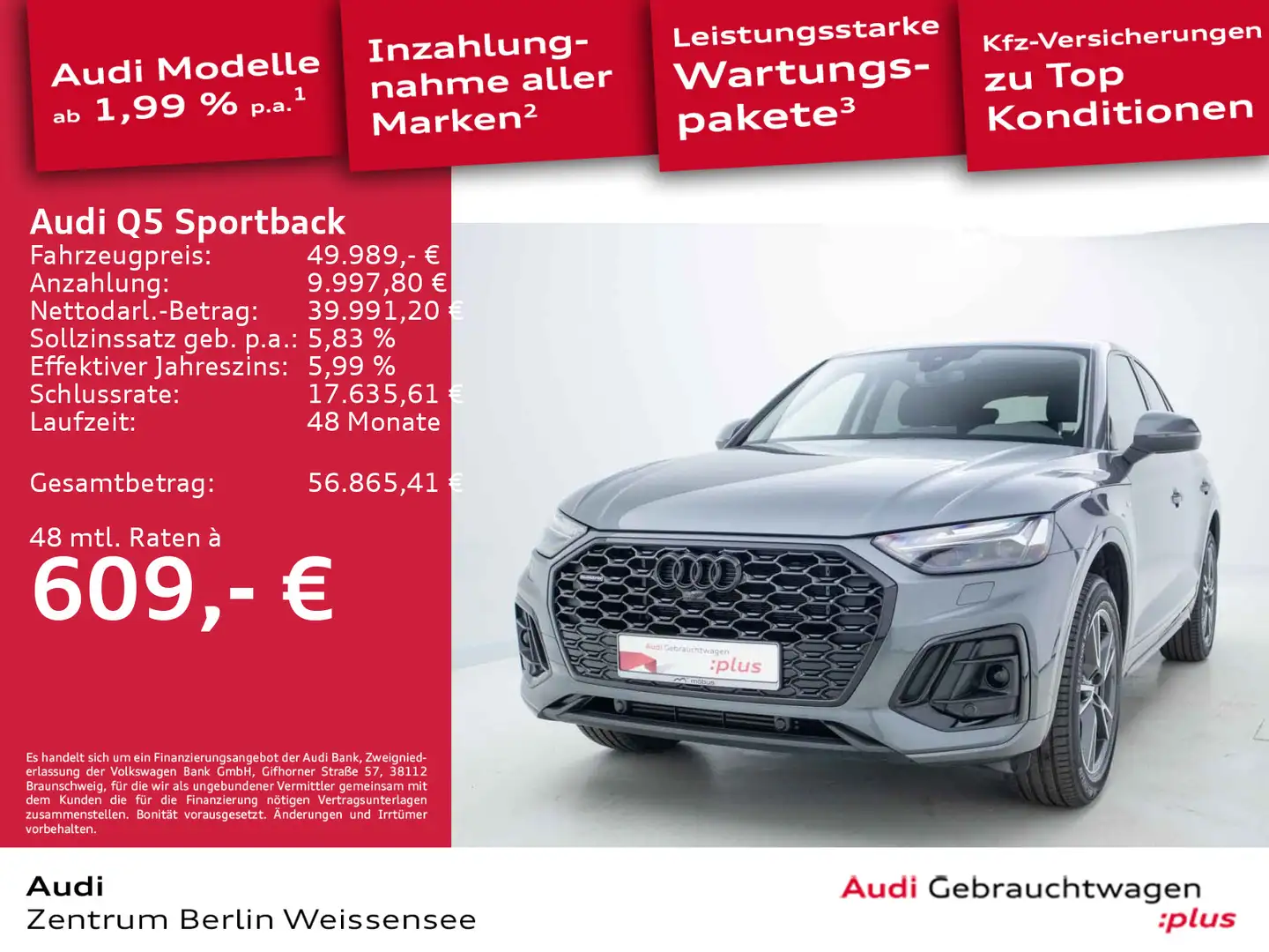 Audi Q5 50 TFSI e S-TRO*QUA*S-LINE*MATRIX** Grau - 1