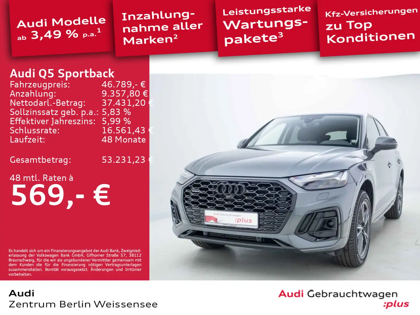Audi Q5 50 TFSI e S-TRO*QUA*S-LINE*MATRIX** Grau - 1