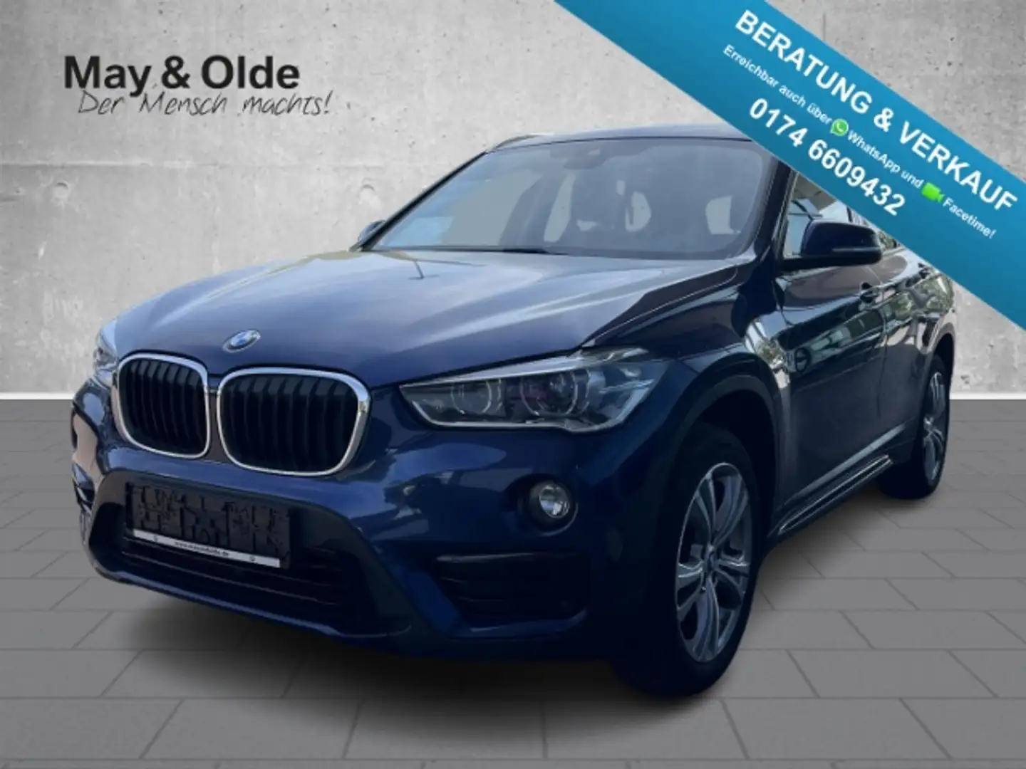BMW X1 18d xDrive Aut. Sport Line LED Navi AHK Pano Azul - 1