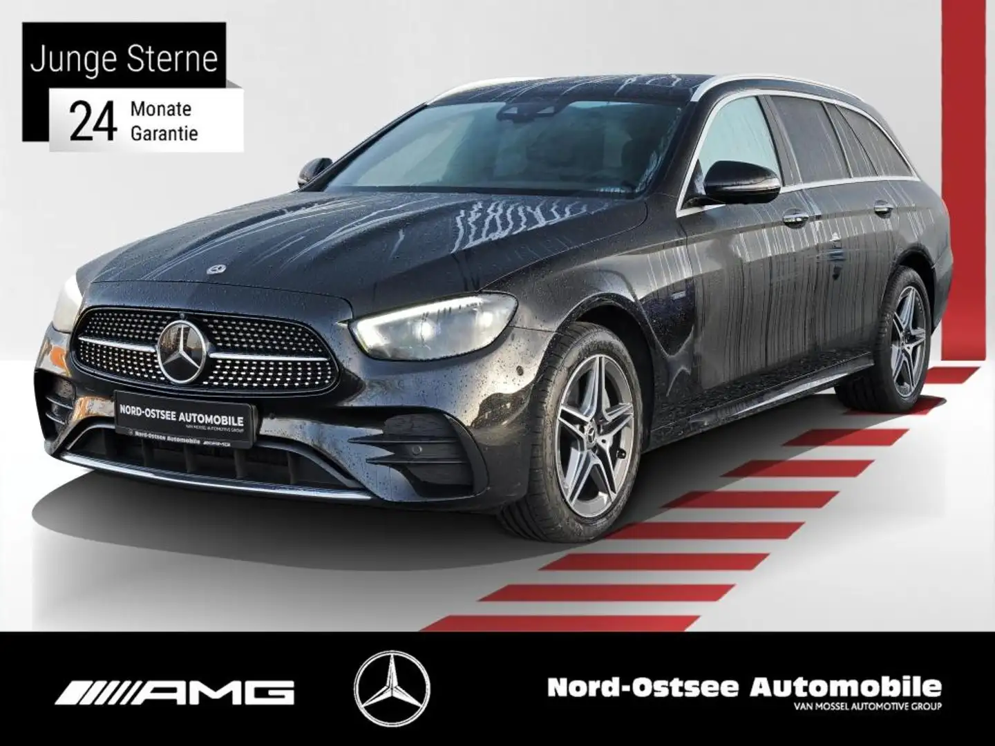 Mercedes-Benz E 300 de 4M T BURMESTER 360 MULTIBEAM PANO PDC Nero - 1