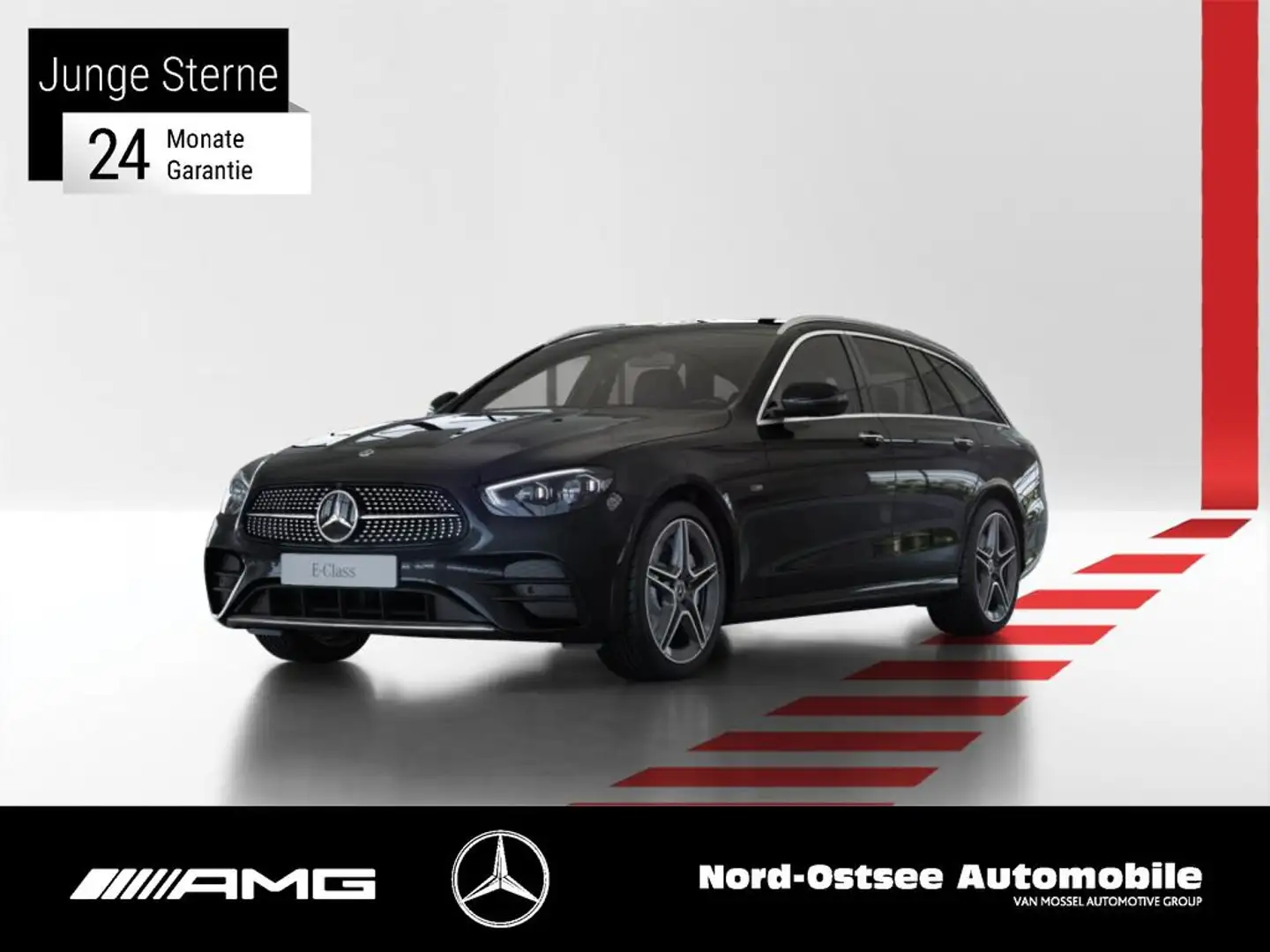 Mercedes-Benz E 300 de 4M T BURMESTER 360 MULTIBEAM PANO PDC Noir - 1