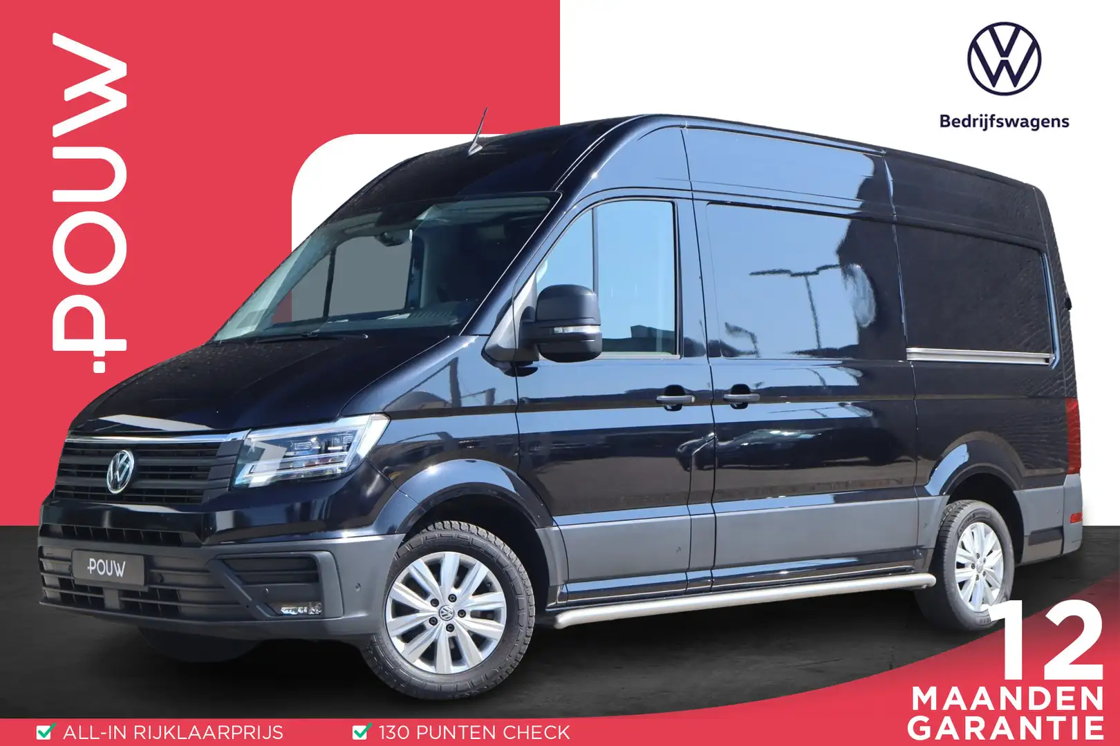 Volkswagen Crafter 35 2.0 TDI 177pk AUT L3H3 Highline | 2x Schuifdeur Zwart - 1