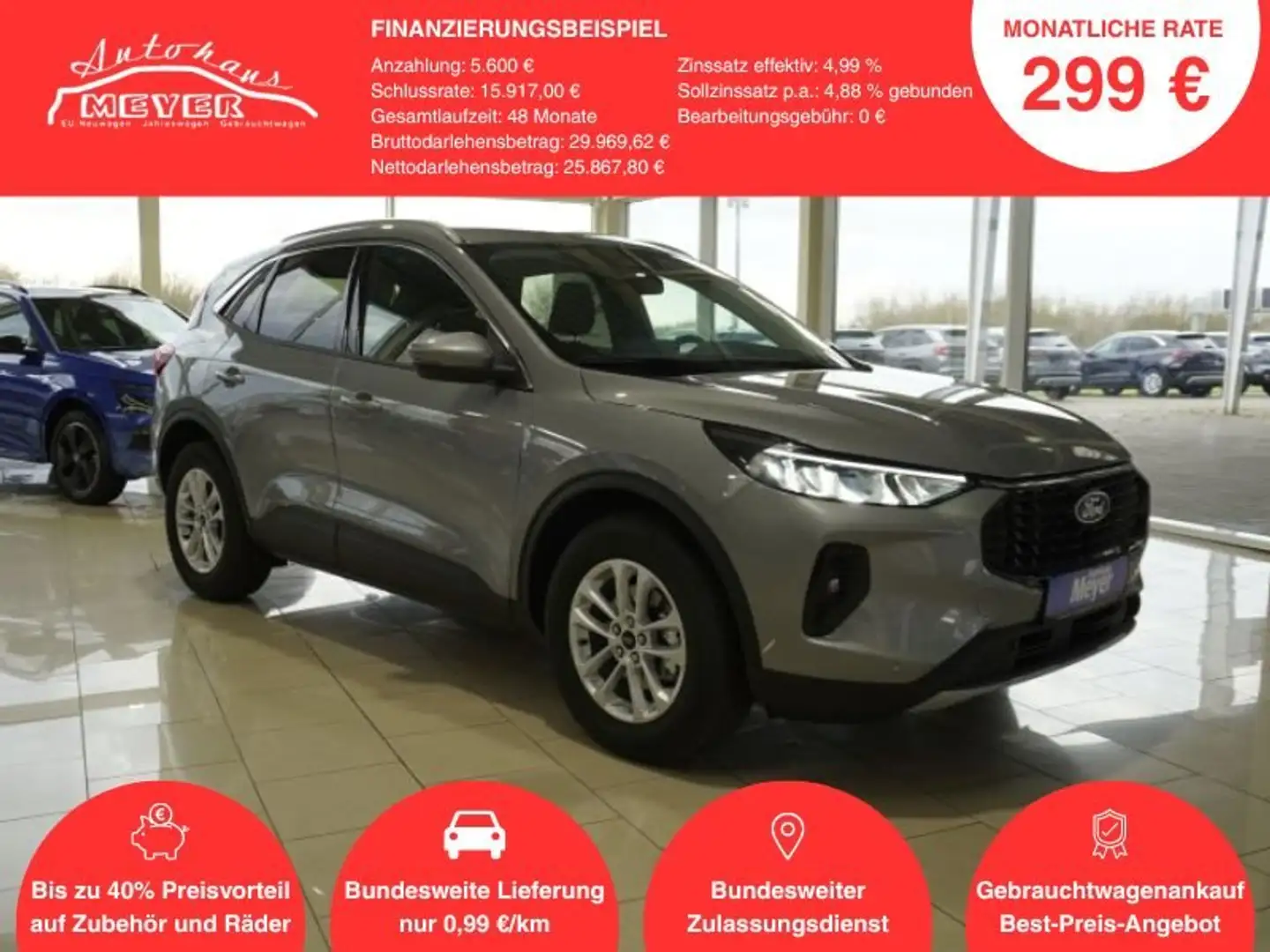 Ford Kuga 1,5 186PS Aut.5*J.Gar/LED/Navi/Winterp.       ** White - 1