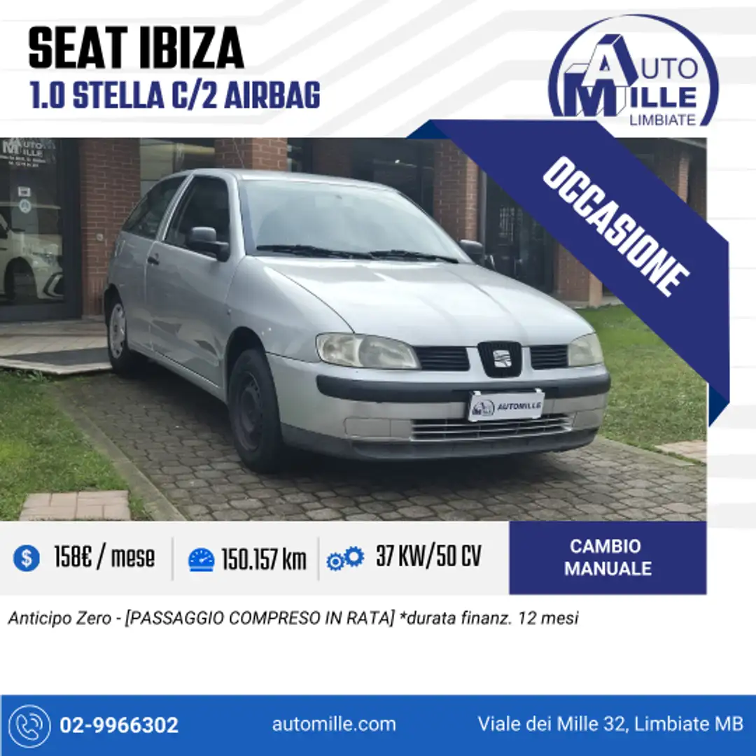 SEAT Ibiza 1.0 Stella c/2airbag Argintiu - 1