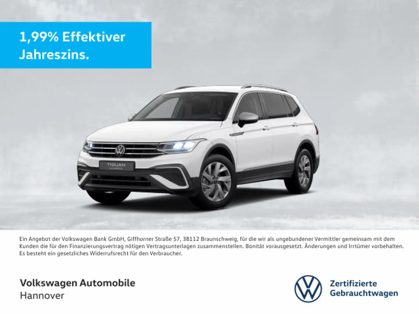 Volkswagen Tiguan Allspace 1.5 TSI DSG Live Navi AHK LED Di Weiß - 1