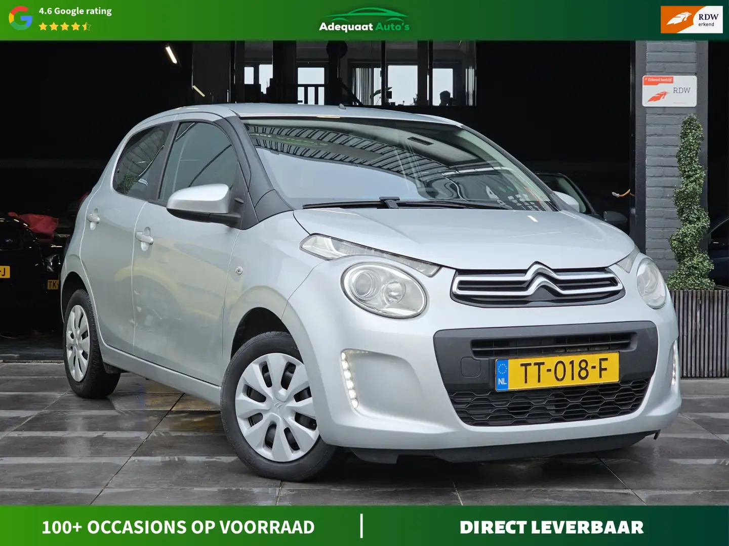 Citroen C1 1.0 VTi Feel|Airco|El Ramen|1e Eig|NAP|APK Grau - 1