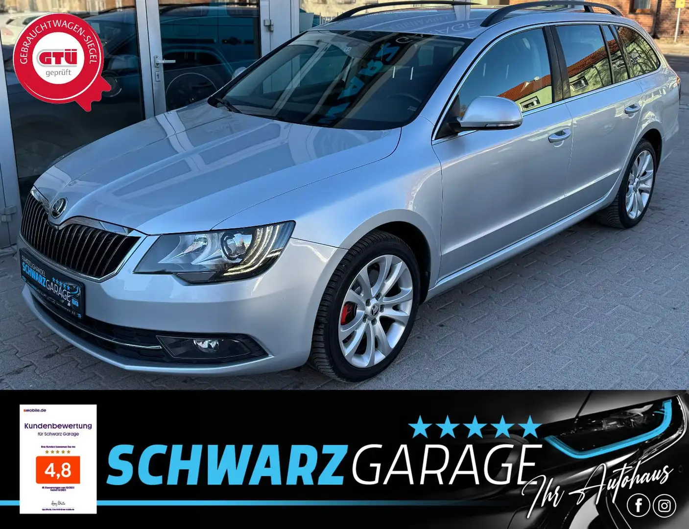 Skoda Superb Combi*ZAHNRIEMEN+WAPU-NEU*NAVI*PDC* Silber - 1