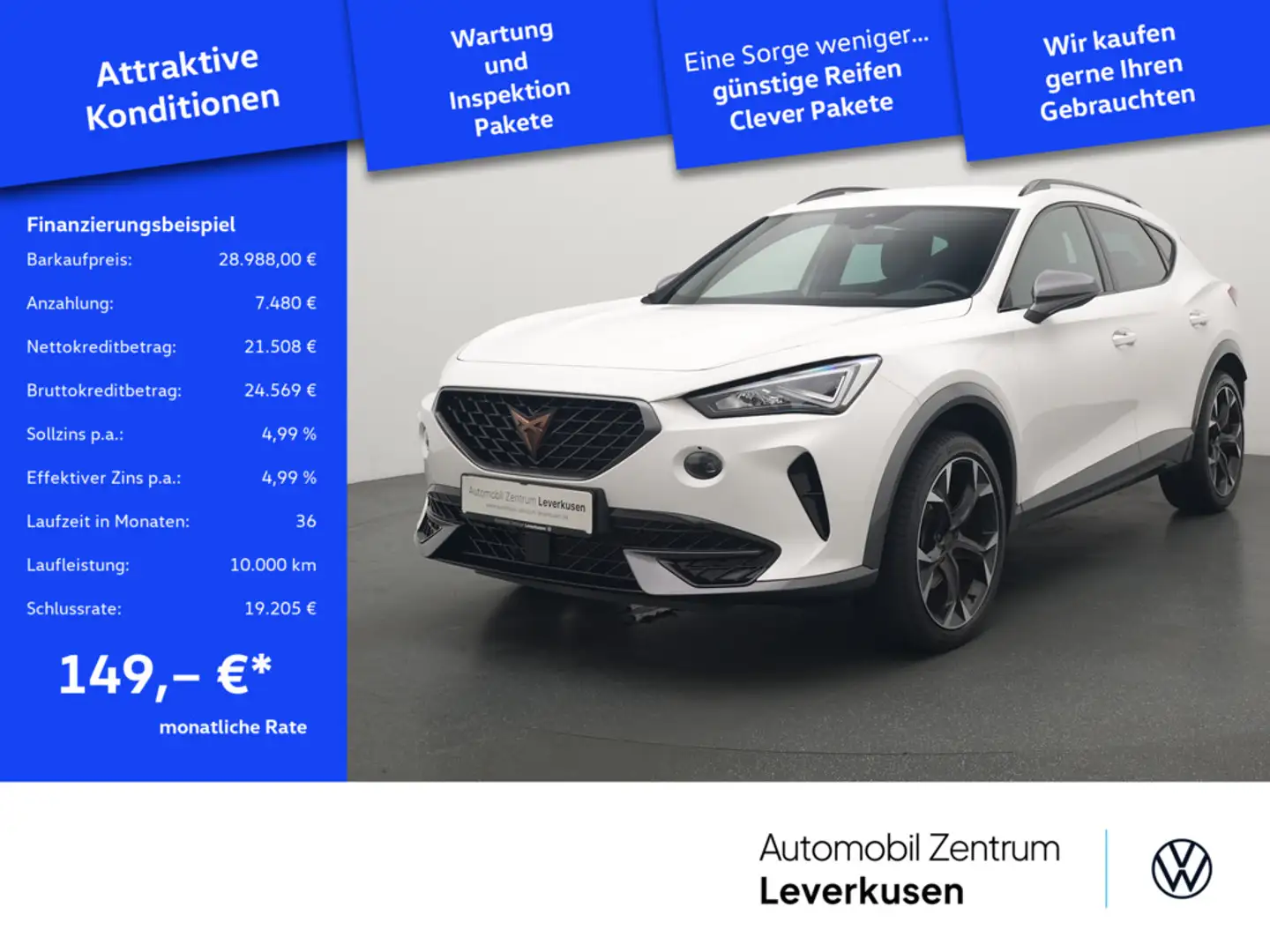 CUPRA Formentor DSG KEYLESS ACC LED SHZ VIRT PORT N Weiß - 1