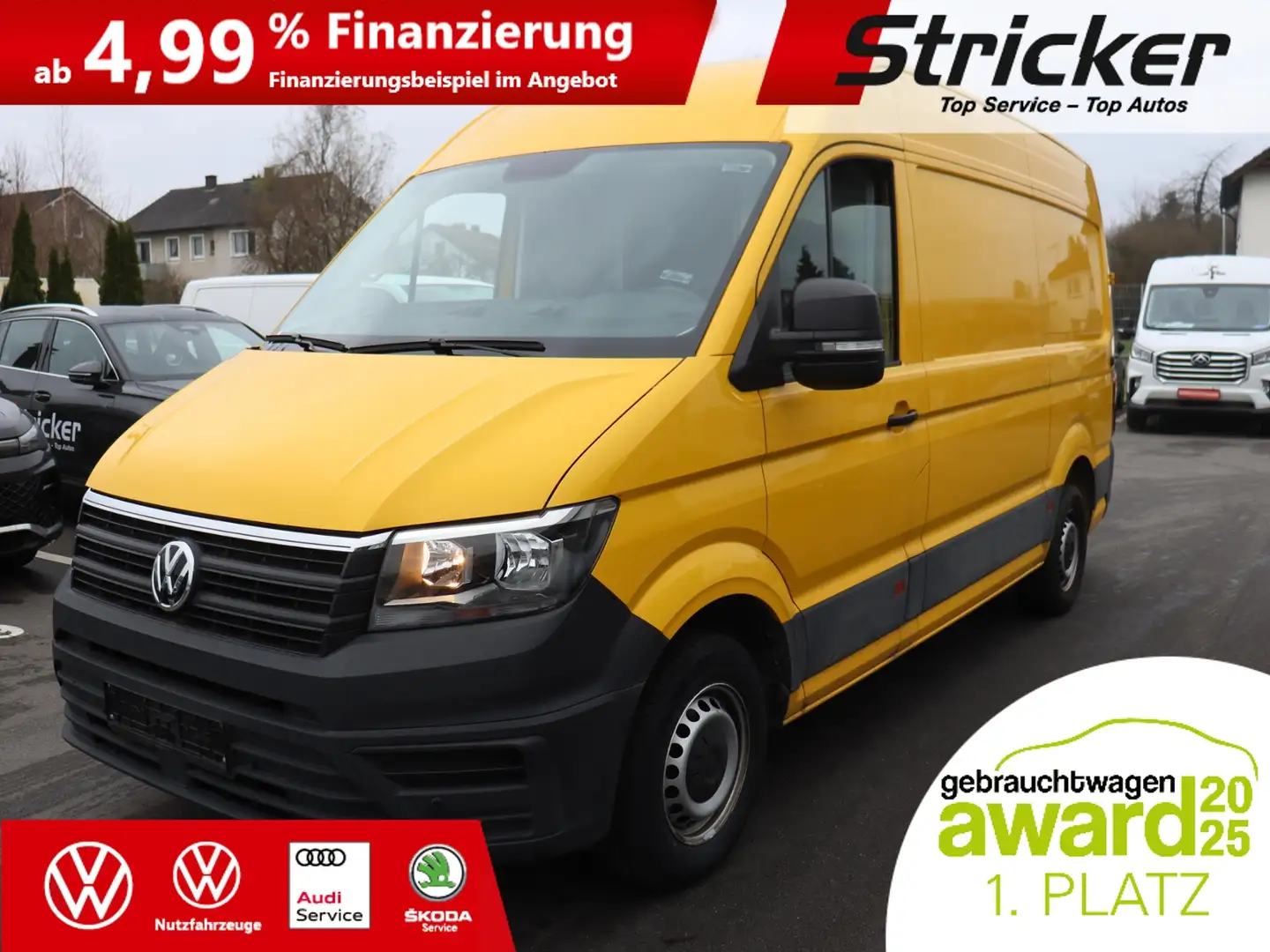 Volkswagen Crafter Kasten mittellang Hochdach 2.0TDI 285,-ohne Anzah Gelb - 2