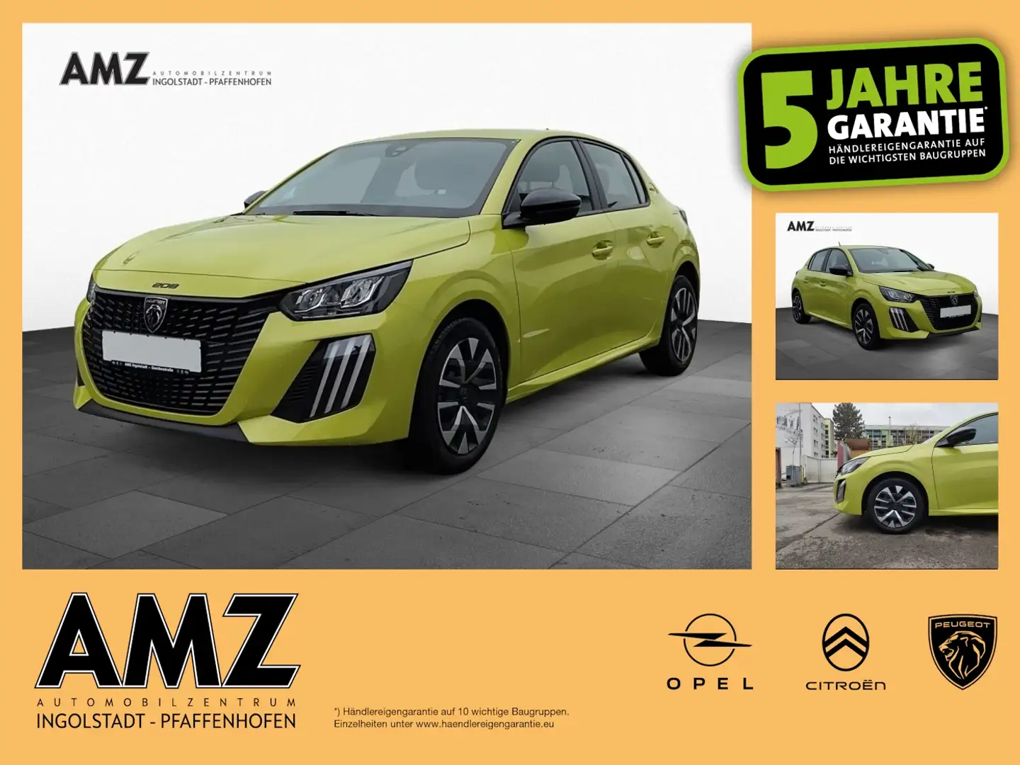 Peugeot 208 Style 100PS Klima PDC SitzH. SpurH. Geel - 1