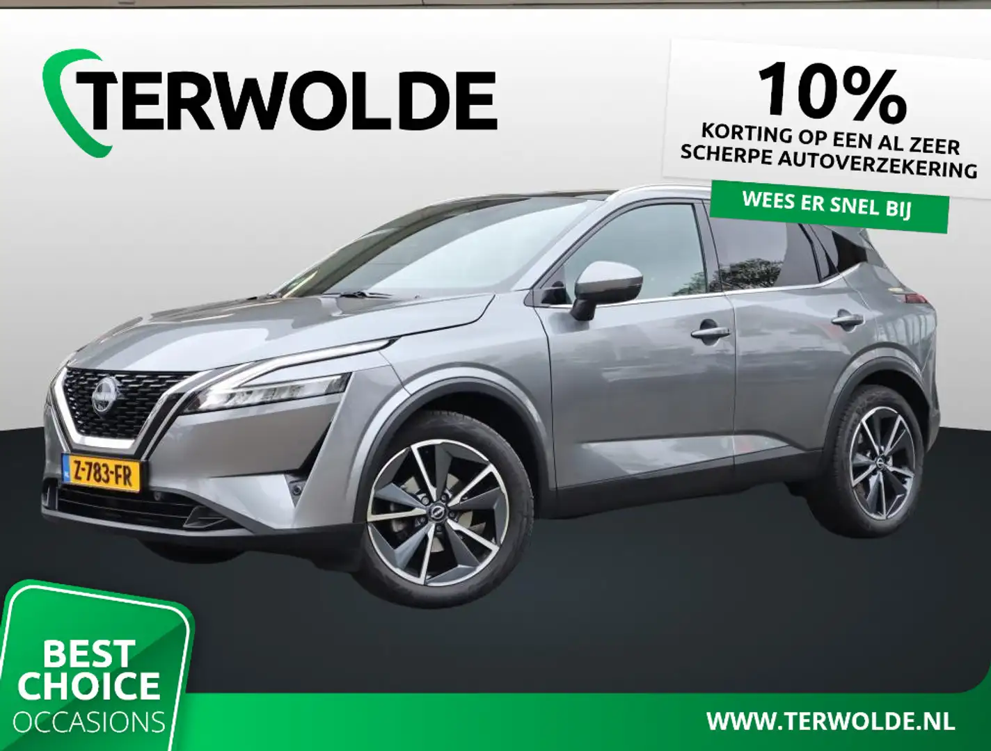 Nissan Qashqai 1.3 MHEV Tekna | Panoramadak | Head-Up | Stoel-, s Gris - 1