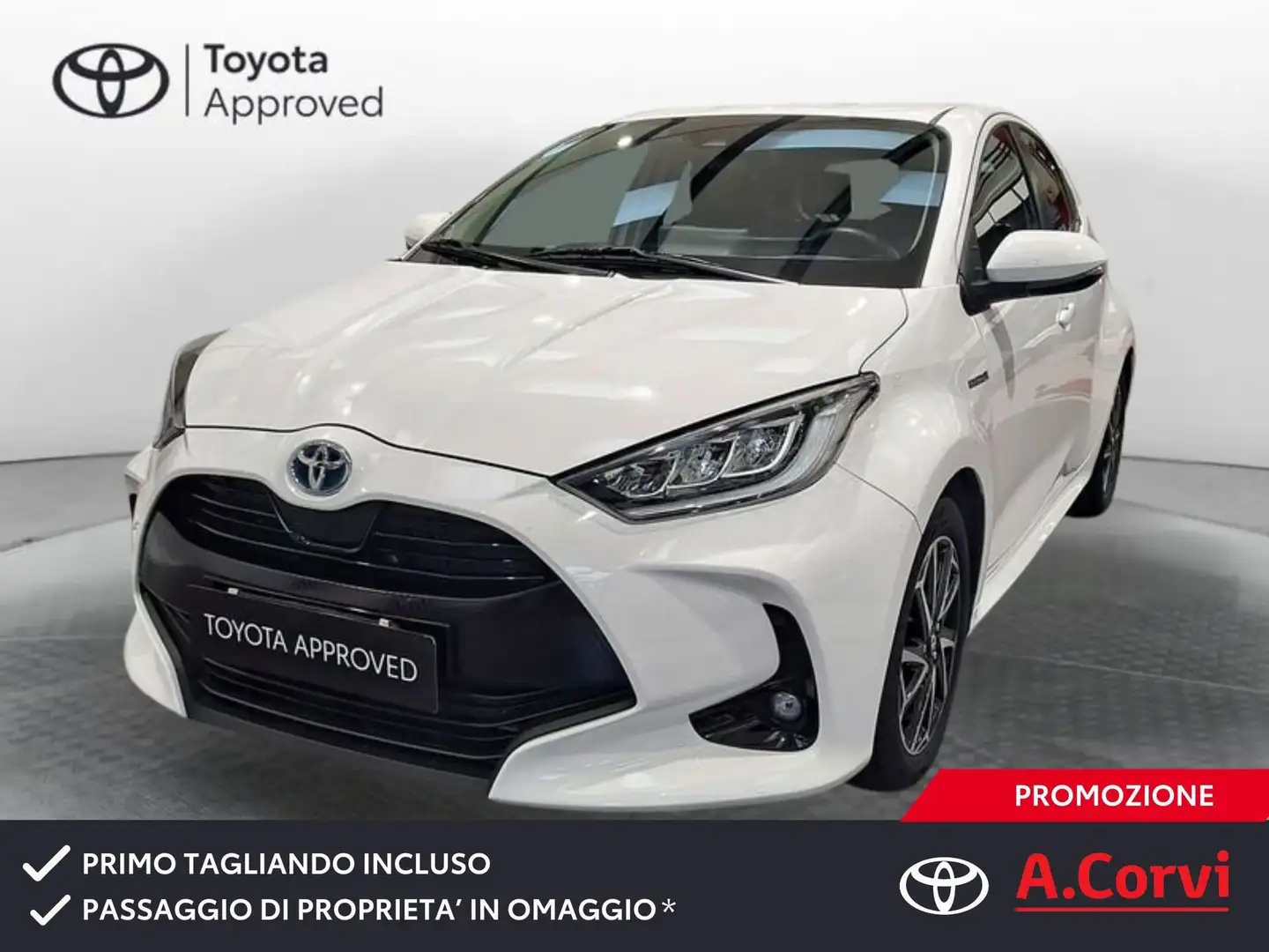 Toyota Yaris 1.5 Hybrid 5 porte Trend Bianco - 1