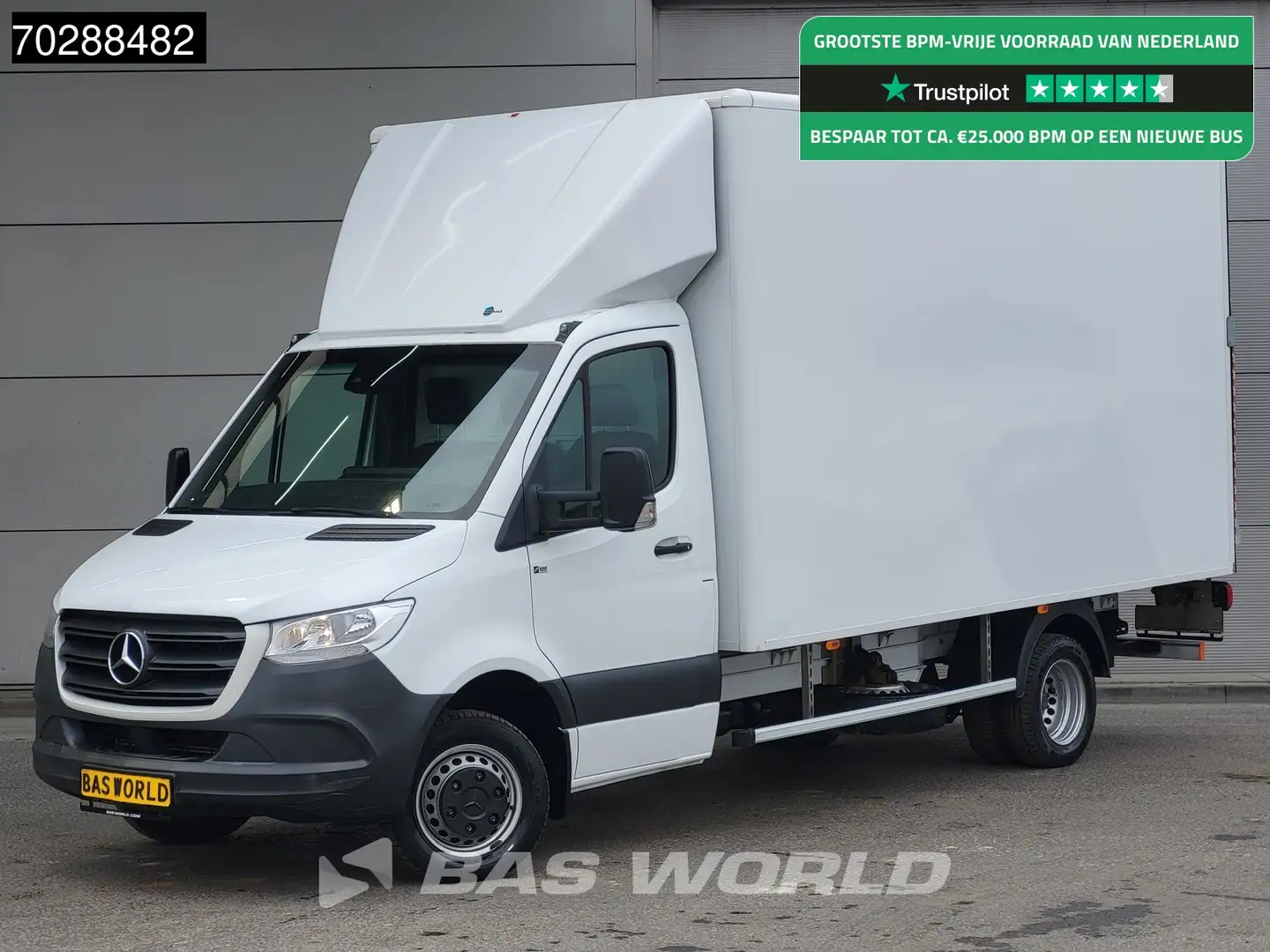 Mercedes-Benz Sprinter 516 CDI Laadklep Zijdeur Dubbellucht Bakwagen Airc Wit - 1