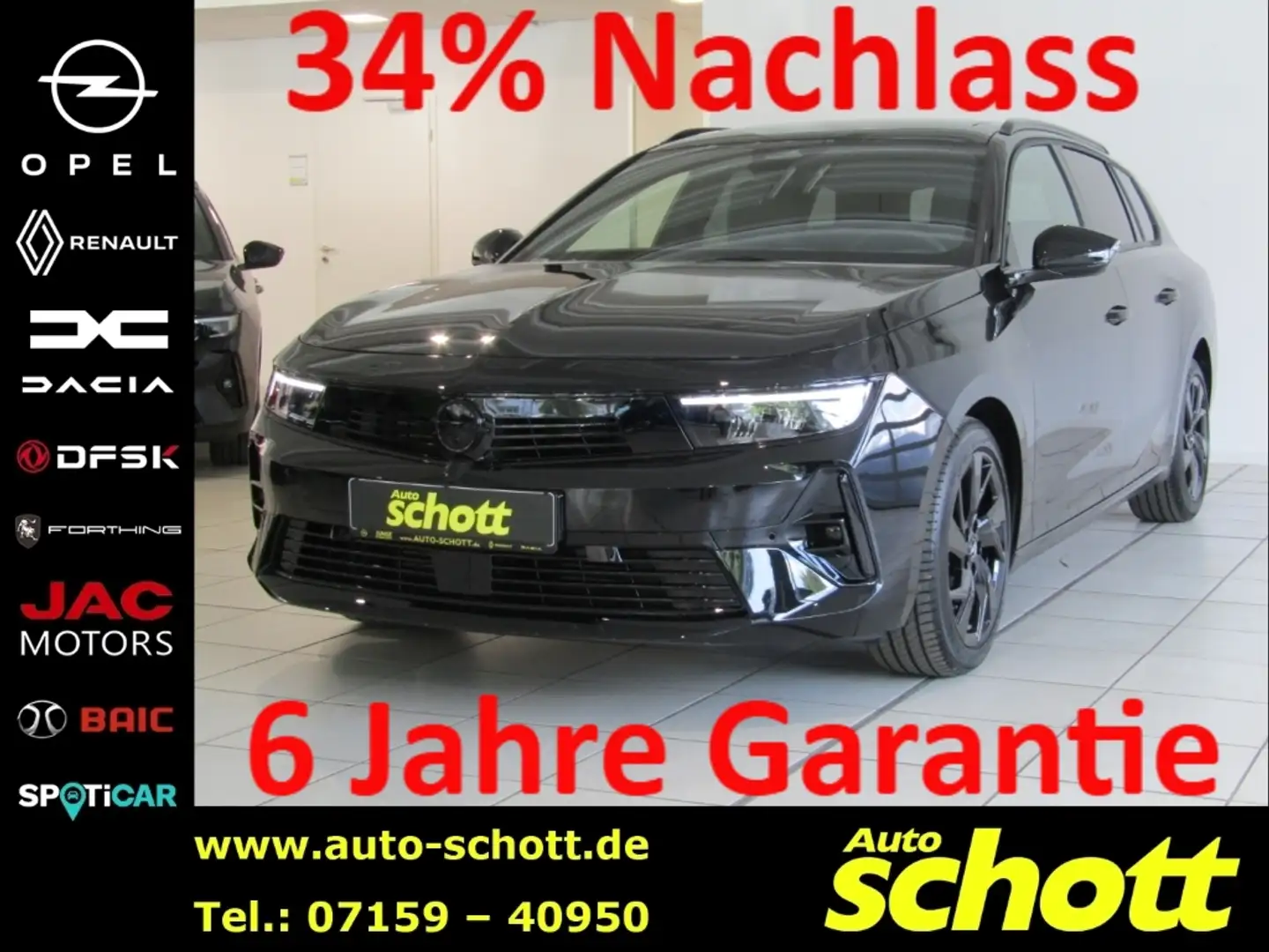 Opel Astra L Tourer GS EU6e , Sports Tourer, GS, 1.2 Turbo 96 Noir - 1