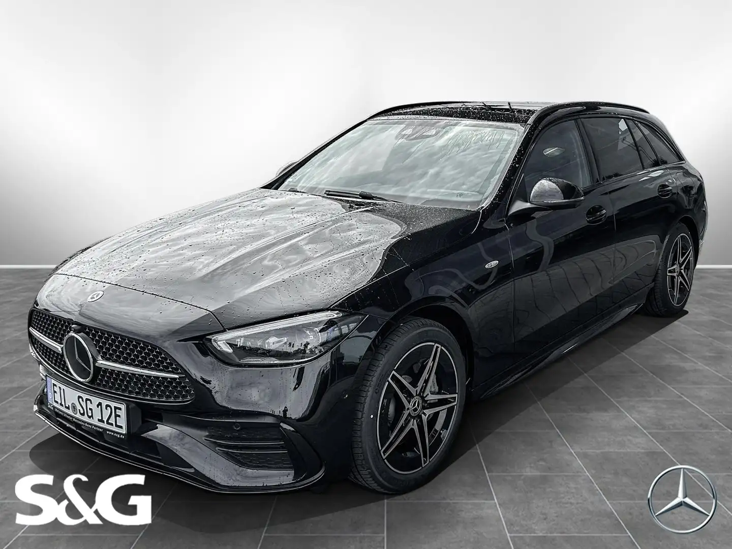 Mercedes-Benz C 300 de 4M T AMG MBUX+360°+DIG-LED+Pano+AHK+ Negro - 1