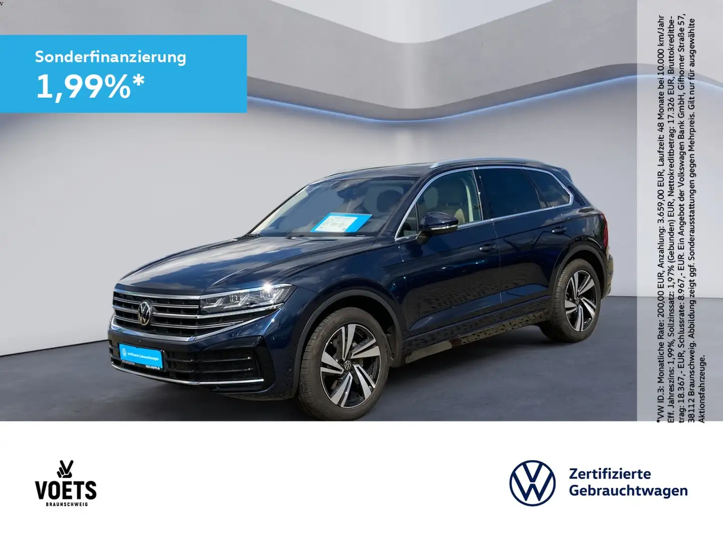 Volkswagen Touareg Elegance 3.0 TDI 4Motion DSG MATRIX-LED+App-Con... Blau - 1