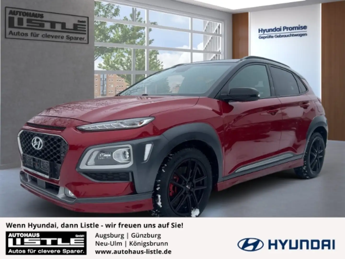 Hyundai KONA Unique Plus 4WD HUD Navi Klimasitze LED Apple CarP Rot - 1