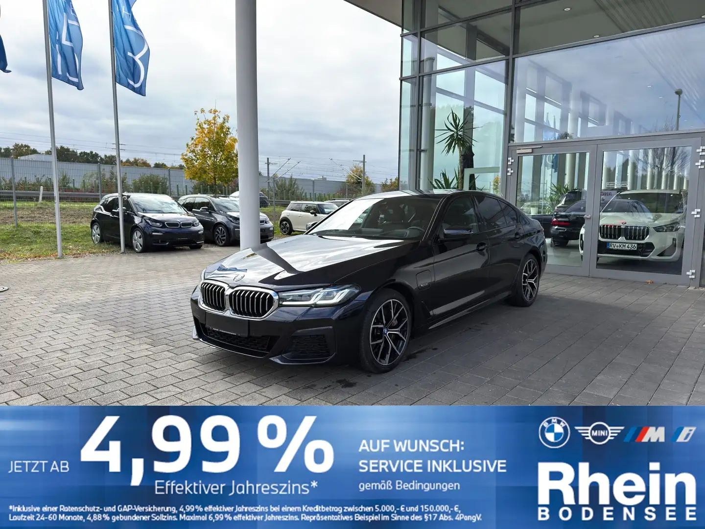 BMW 545 e xDrive Limousine M Sport Sitzklima AHK HUD Schwarz - 1