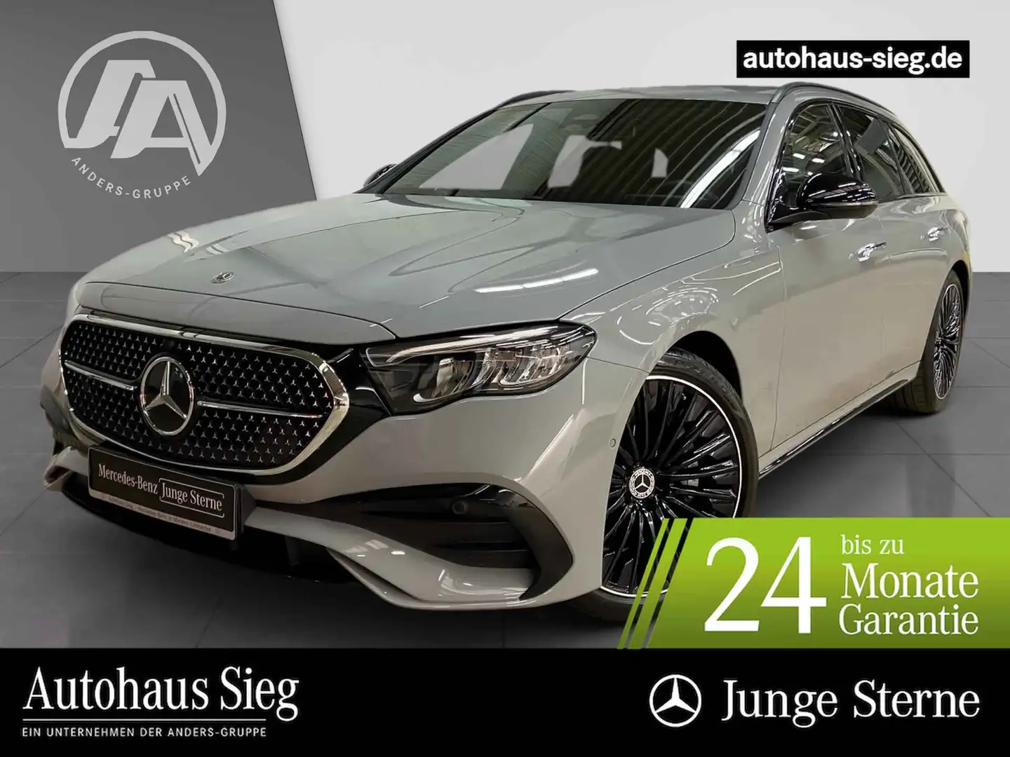 Mercedes-Benz E 220 d T AMG+Distr+AHK+LED+Night+Kam+SHZ hinten Grau - 1