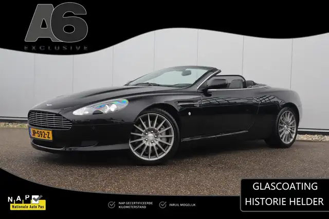 Aston Martin DB9 Volante 5.9 V12 Touchtronic Automaat Zwart Leder S