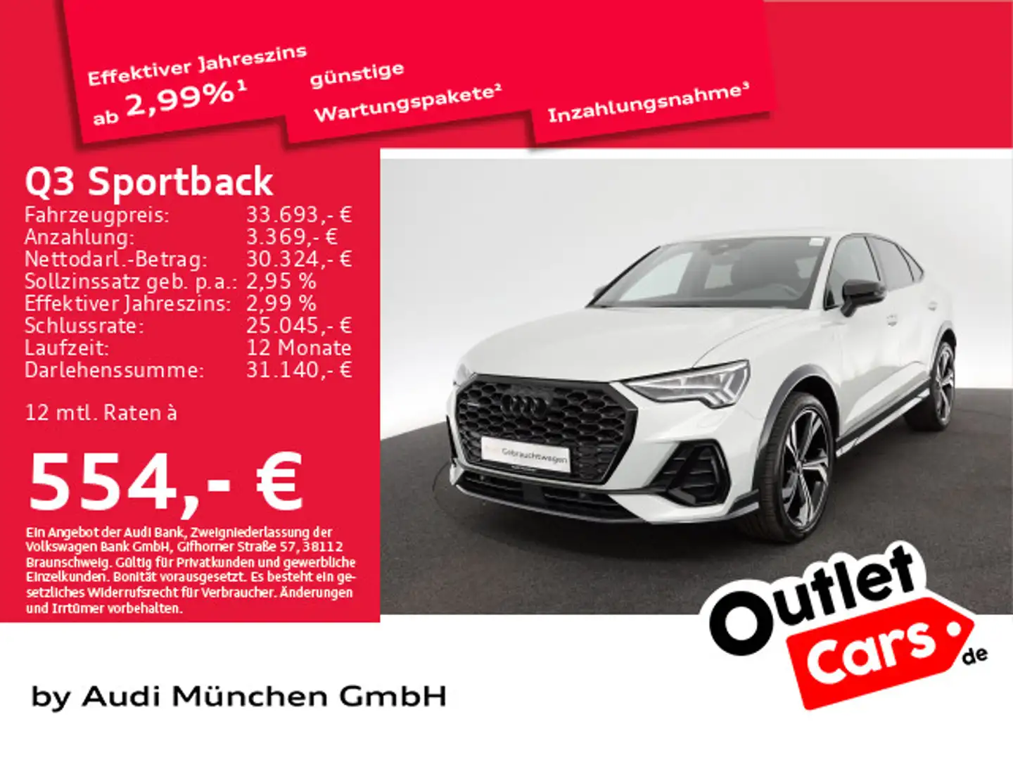 Audi Q3 45 TFSI qu. S line Edition#1 Virtua Silber - 1
