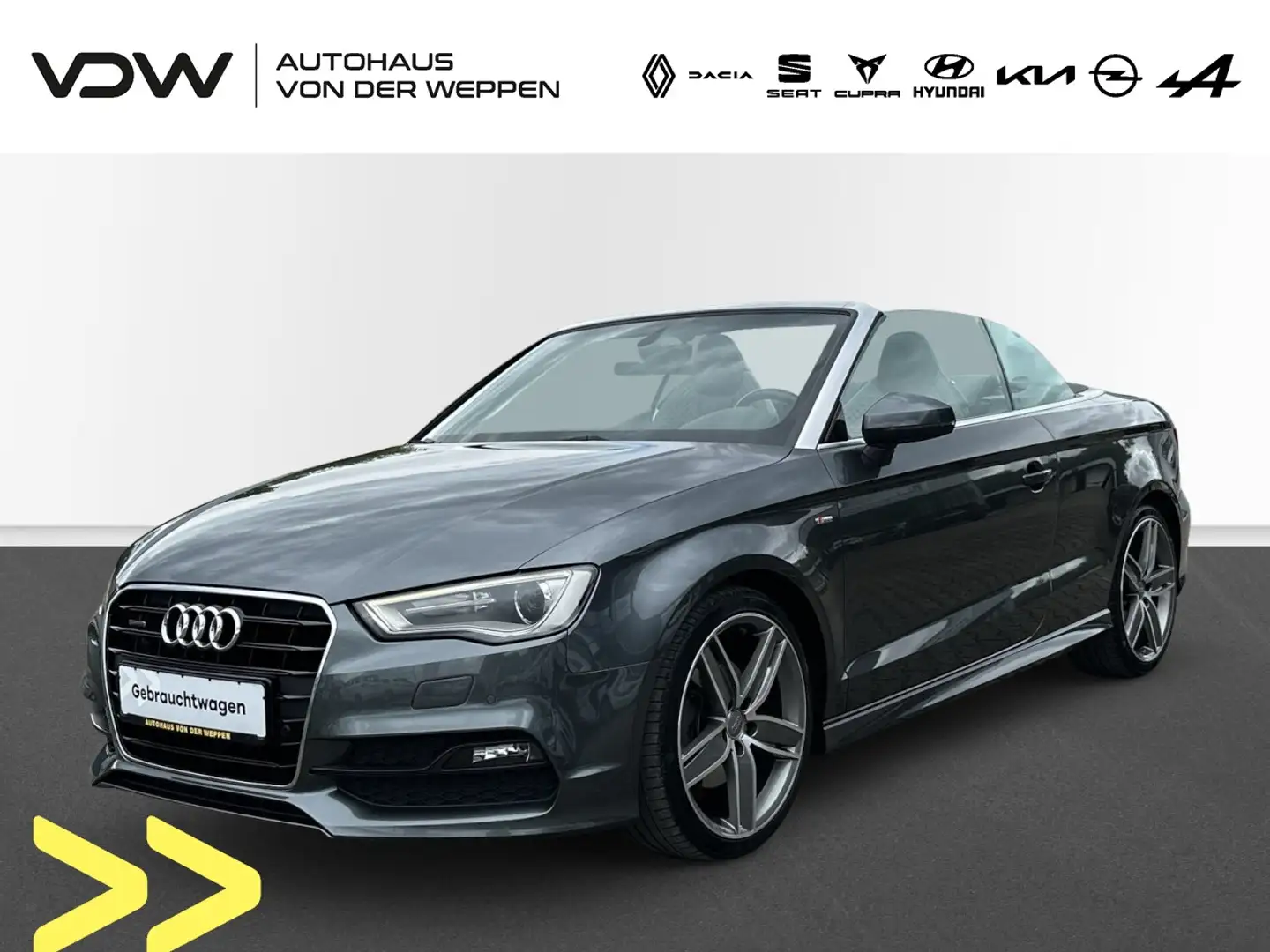 Audi A3 Cabriolet quattro S line Sportpaket Klima Xenon Grau - 1