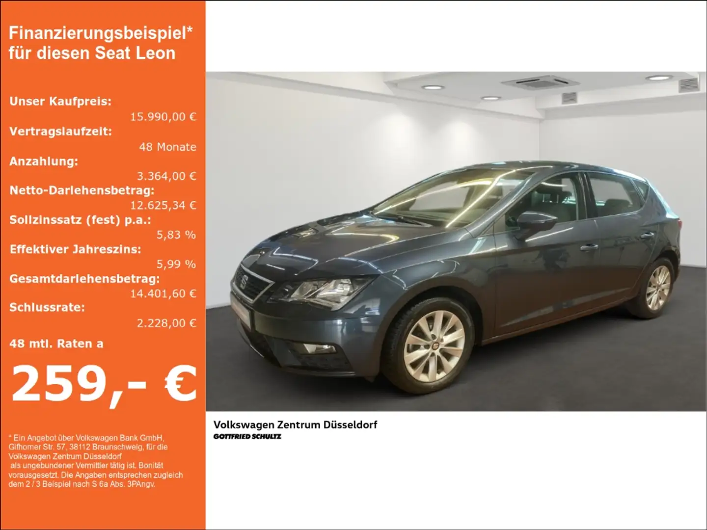 SEAT Leon 2.0 TDI Style Anhängekupplung Navigation Grau - 1
