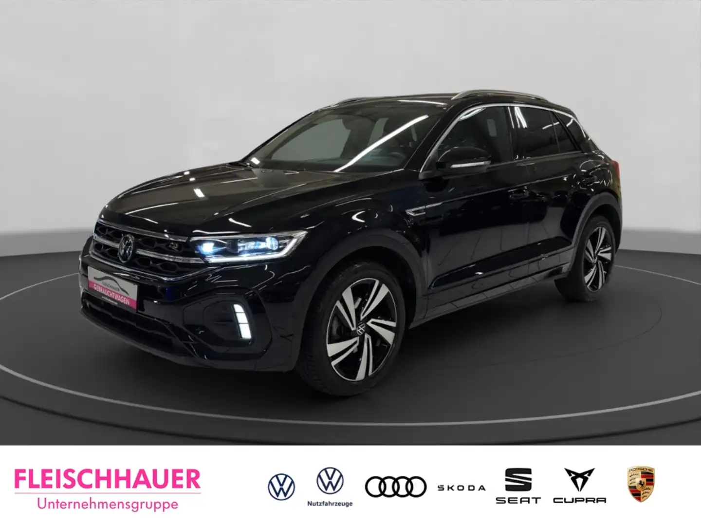 Volkswagen T-Roc R-Line 1.5 TSI DSG+Navi+LED+AHK+18''+Kamera+App-co Schwarz - 1