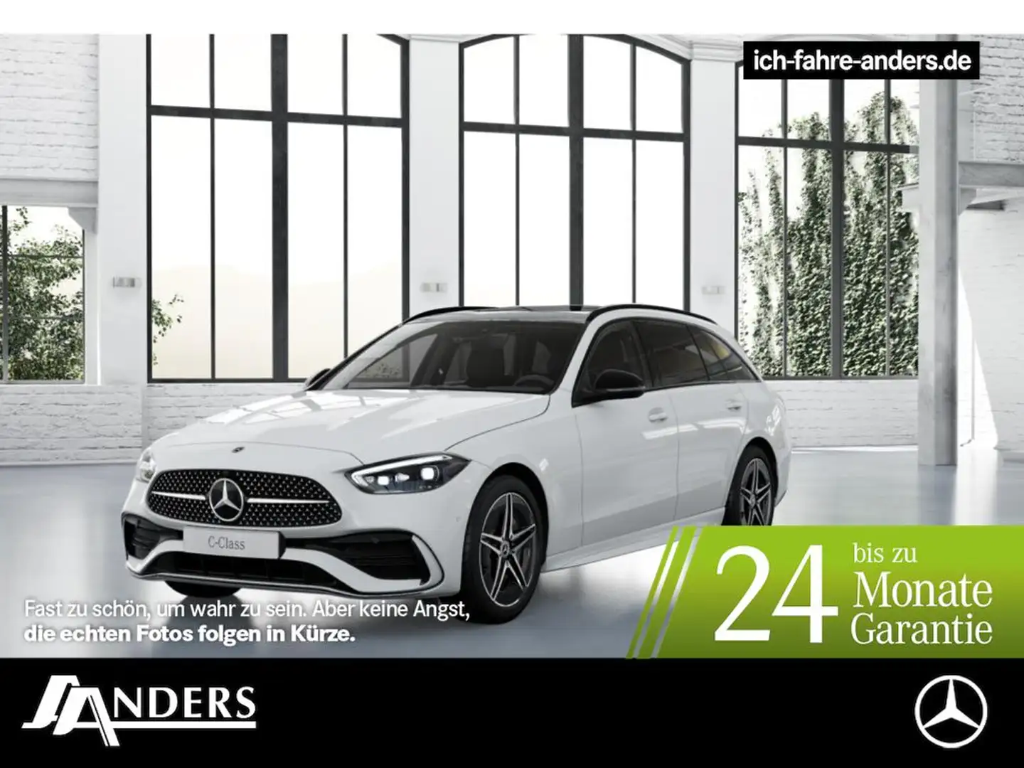 Mercedes-Benz C 220 d T +AMG+Pano+AHK+SHZ+KeyLess+PDC+Night+LM Blanc - 1