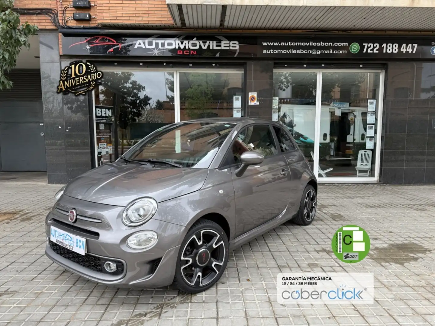 Fiat 500C 1.2 S Gris - 1