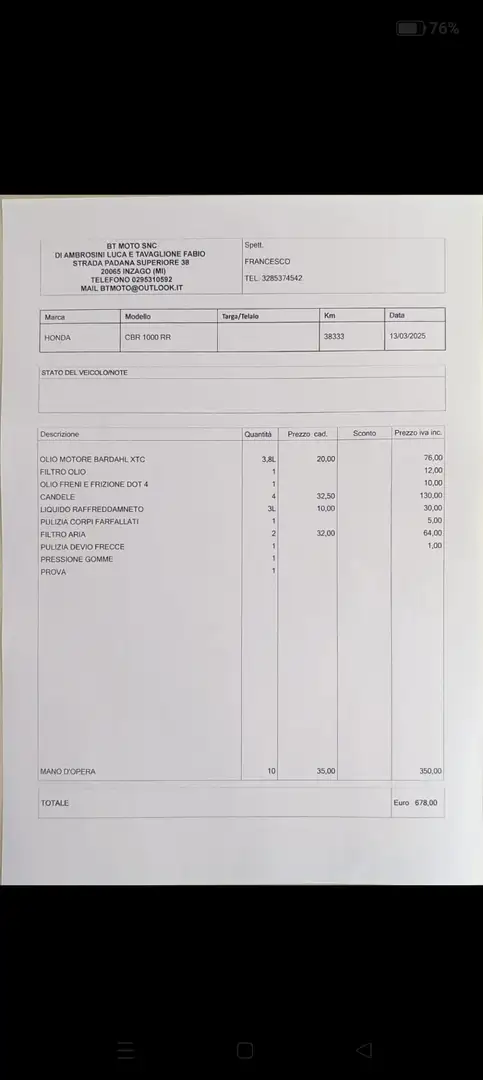 Honda CBR 1000 Blau - 2